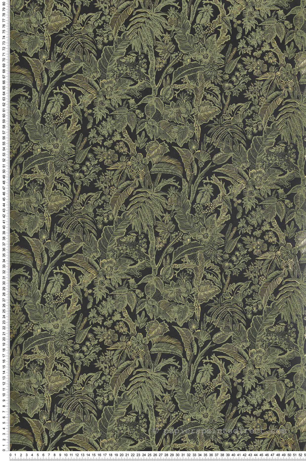 Papier peint Feuillage Onikar vert doré - Summer de Masureel | Réf. MAS-SUM505