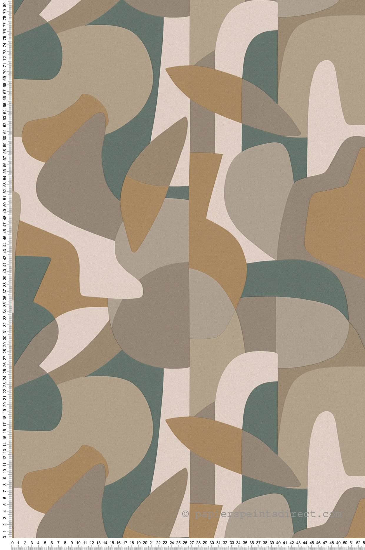 Papier peint Forme Design Origine ocre marron - Abaca de Lutèce | Réf. LTC-51232104