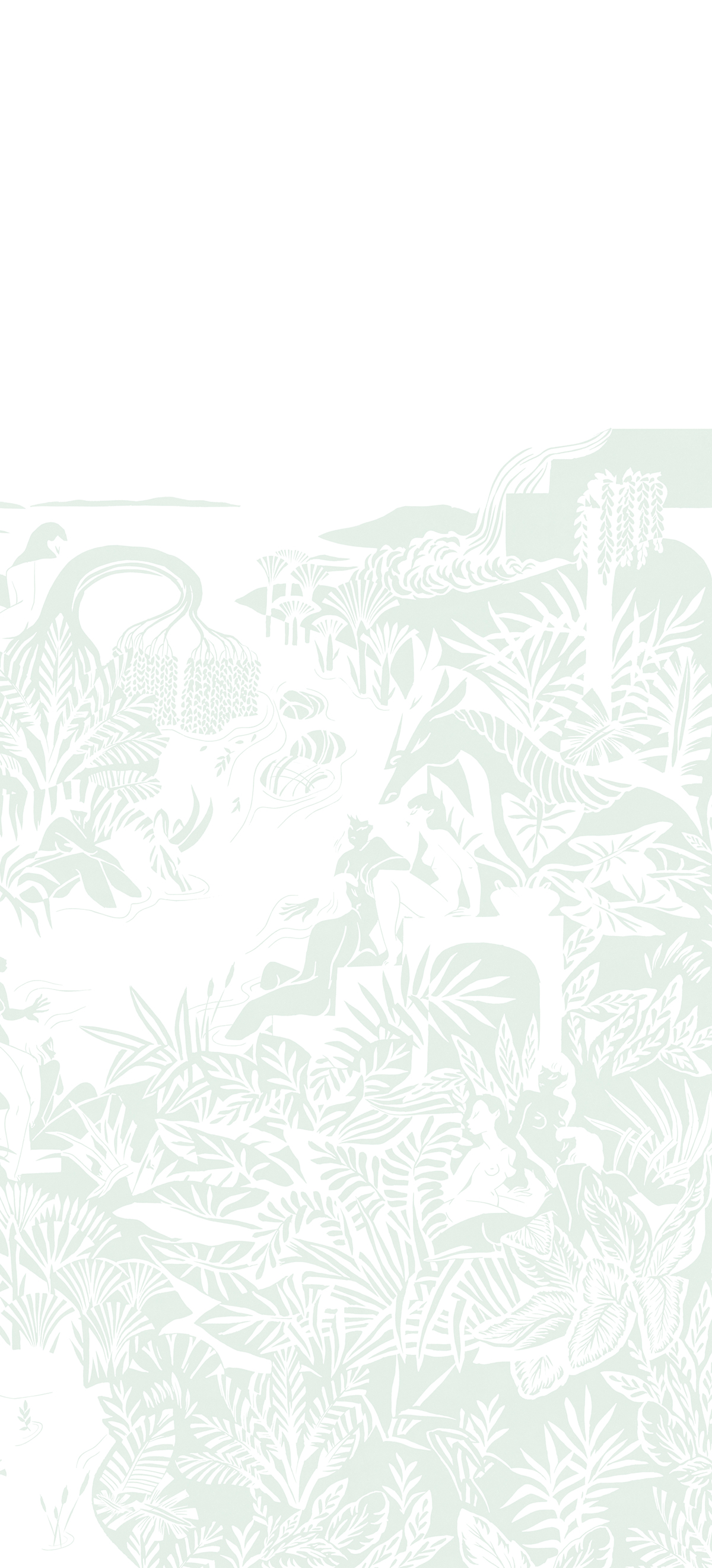 Papier peint panoramique Eternelles Vert Pastel B - 4/5/6 - Isidore Leroy