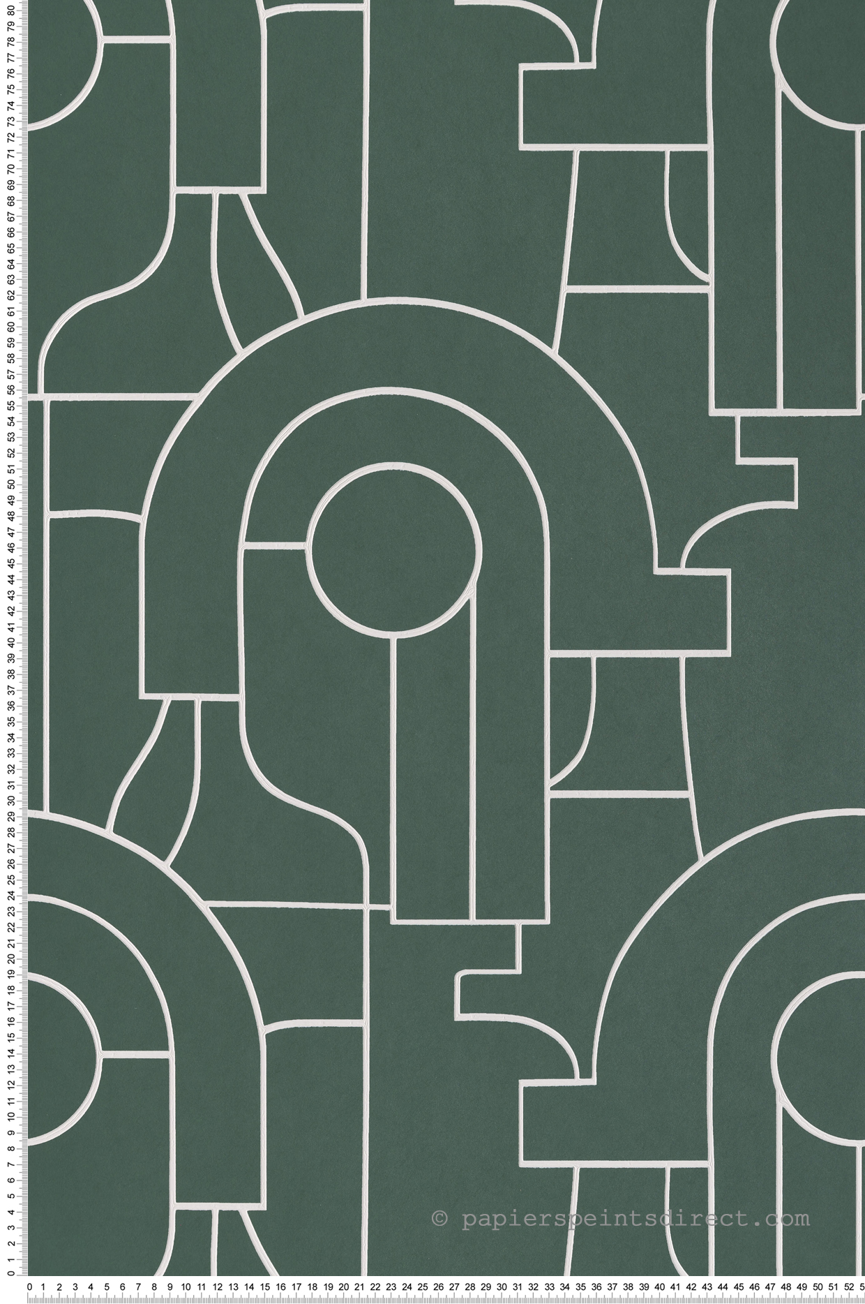 Papier peint Graphique Arty vert blanc - Iconic de Casadéco | Réf. CONI88417424