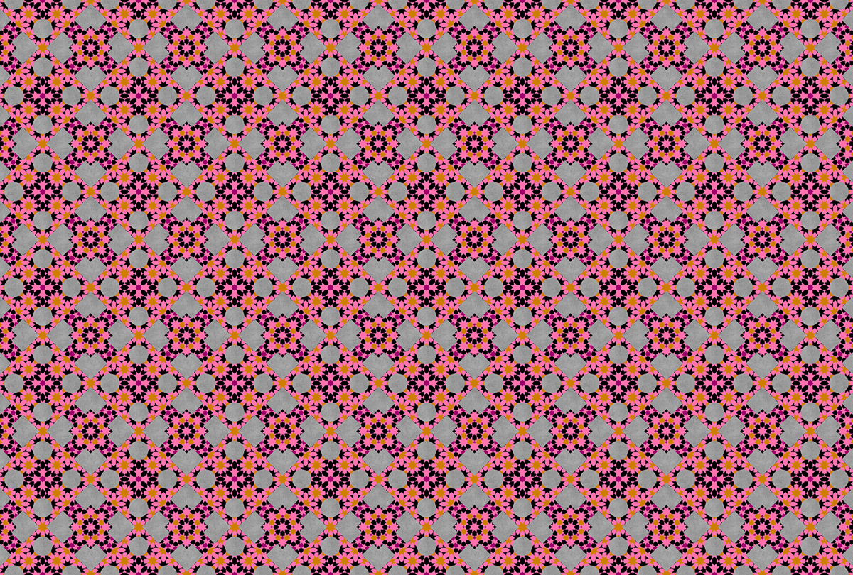 Papier peint panoramique Mosaïque Tangerine 4 - Référence DD110561 - Intissé 200g/m2 - Standard 400 x 270