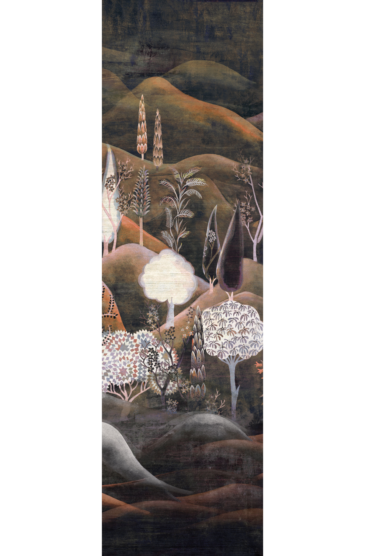 Papier peint panoramique Paysage Munnar brun - C H300 - Summer de Masureel | Réf. MAS-DGSUM2033