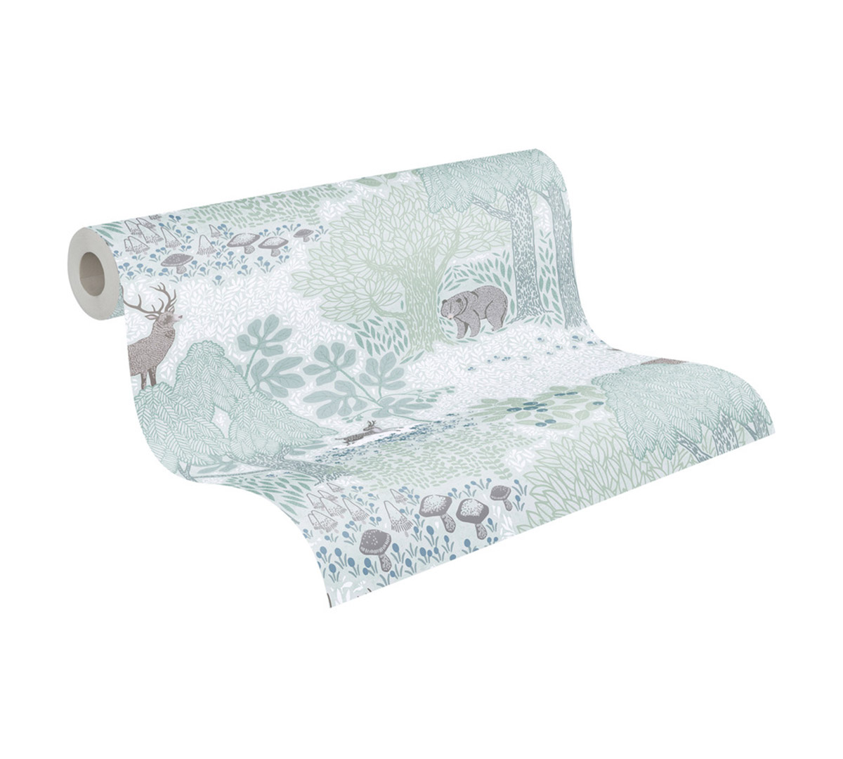 Papier peint Nature Sauvage vert amande - Lilly & Luis d'A.S. Création AMB8 | Réf. AS-771331