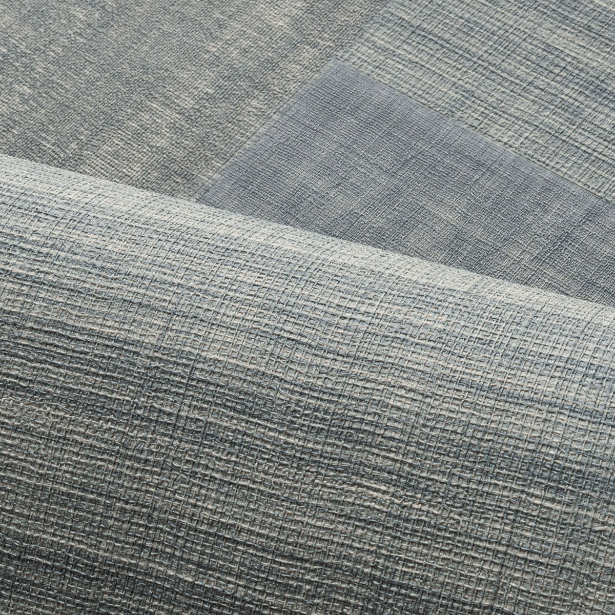 Papier peint Faux uni Rectangle Tissé Mestizo gris bleuté - Casa Azul de Casamance | Réf. CAS-76321528