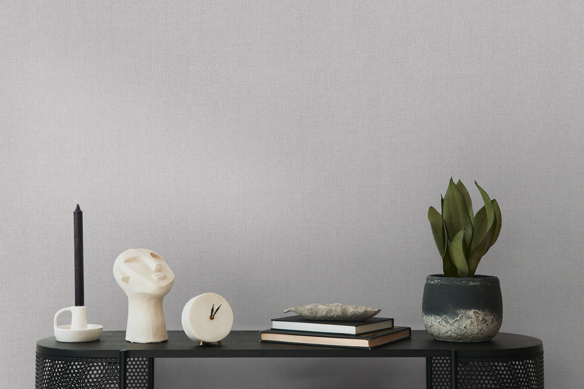 Papier peint Uni Toile gris taupe - Pure Elegance d'A.S. Création AMB2 | Réf. AS-363798