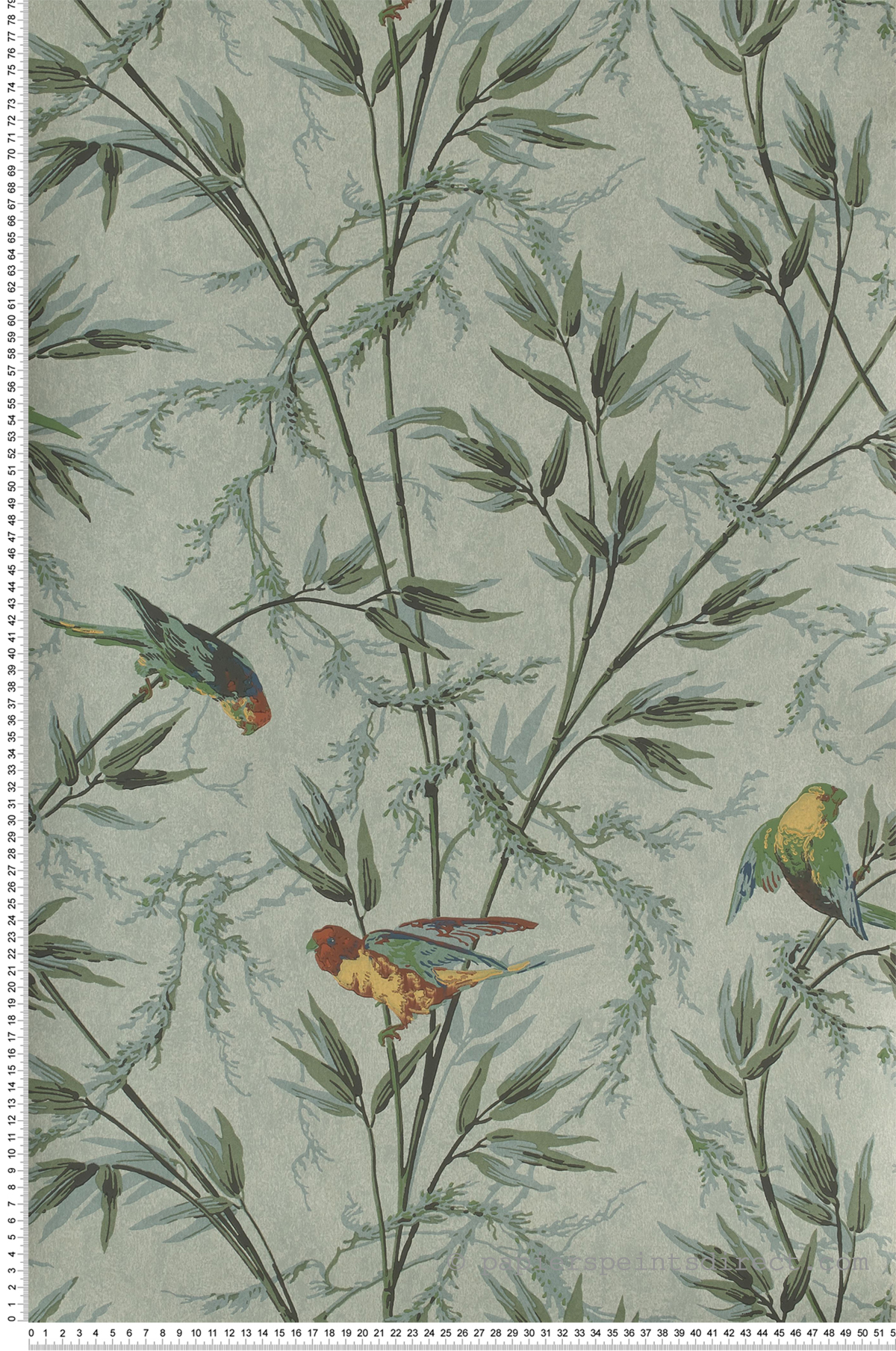 Great Ormond St. Vert céladon - Papier peint London Wallpapers IV de Little Greene