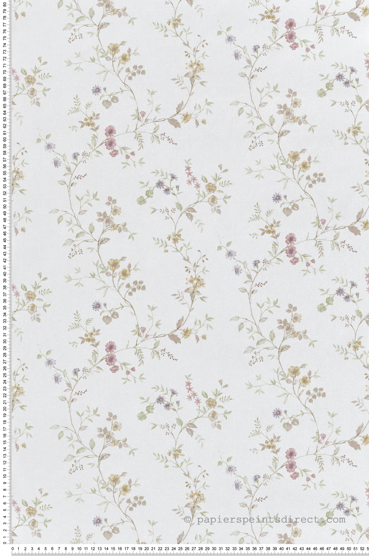 Papier peint Floral Vintage Passiflore rose violet - Garden Party 2 de Montecolino | Réf. MC-8355