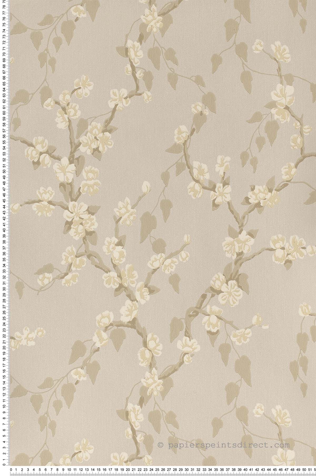 Sakura grège - Papier peint Archive Trails de Little Greene