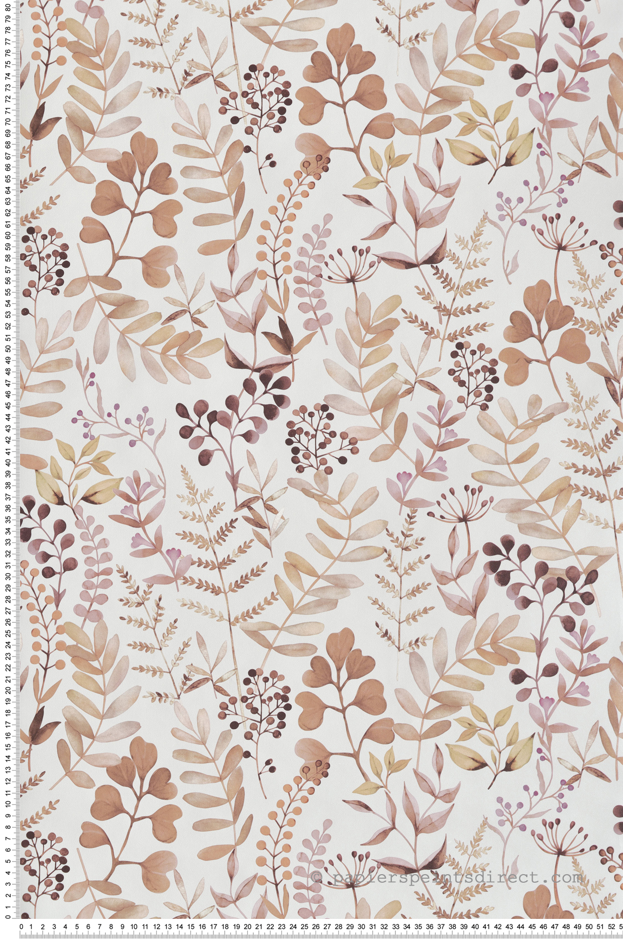 Papier Peint Feuille Olivia rose - Botanique d'Ugépa | Réf. UGP-M68503