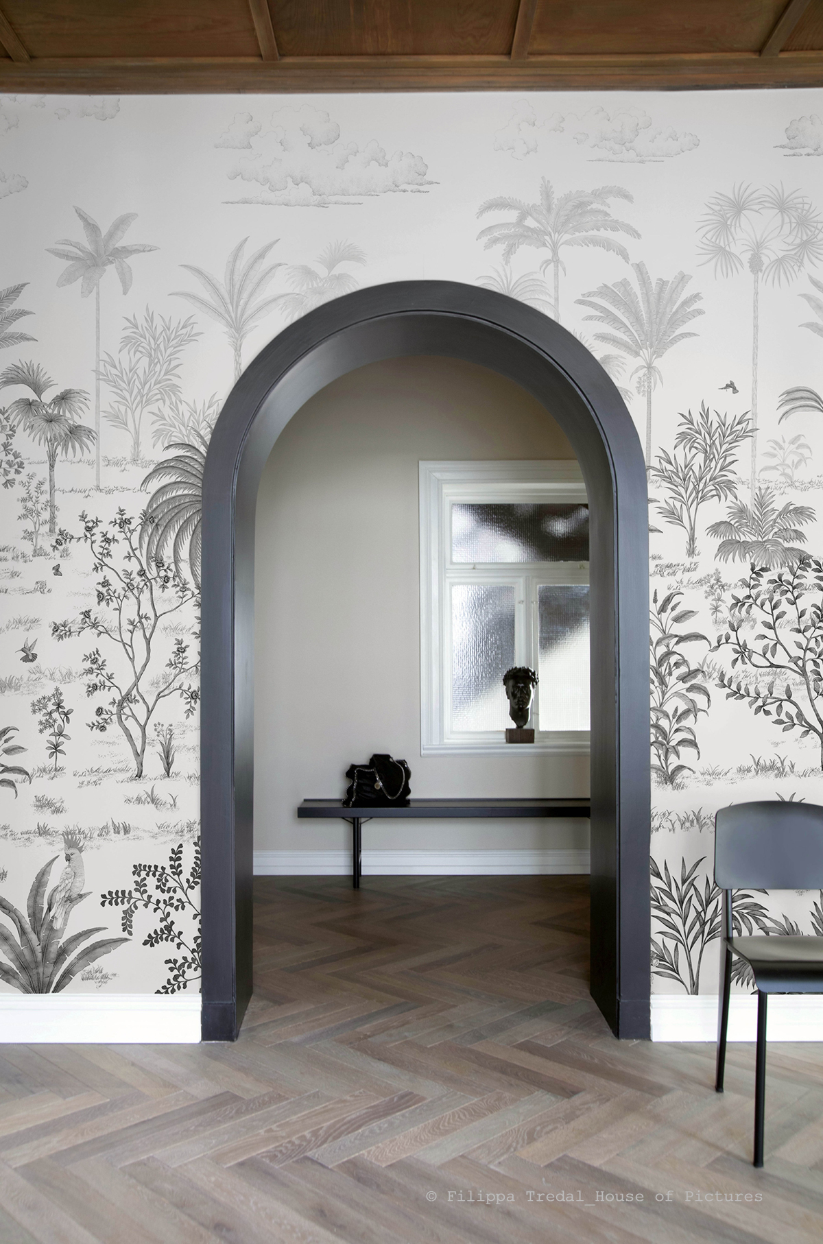 Papier peint panoramique Jungle Sur la route de Samarcande Gris A+B+C - 1/2/3/4/5/6/7/8/9 - Isidore Leroy