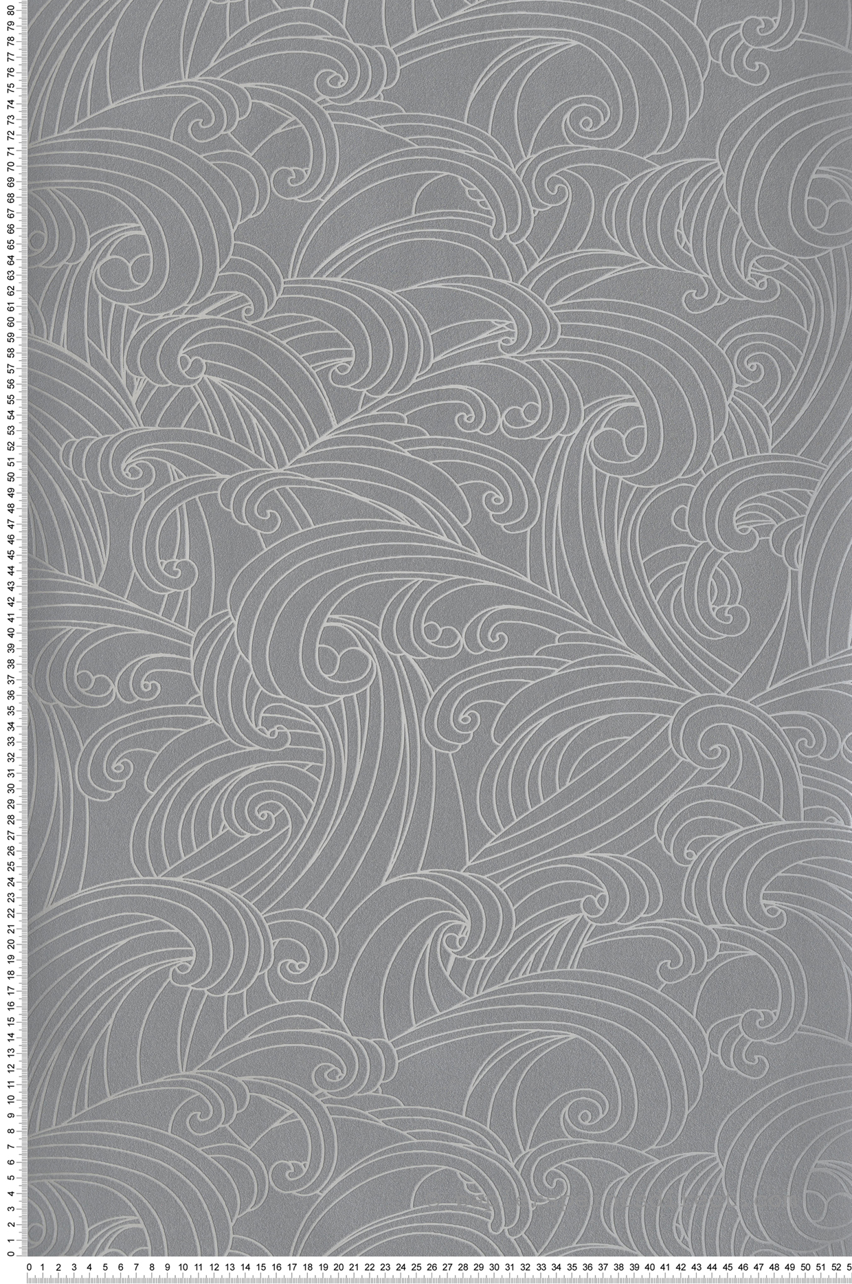 Papier Peint Mer Big Wave gris argenté - Elégance d'Ugépa | Réf. UGP-M62909