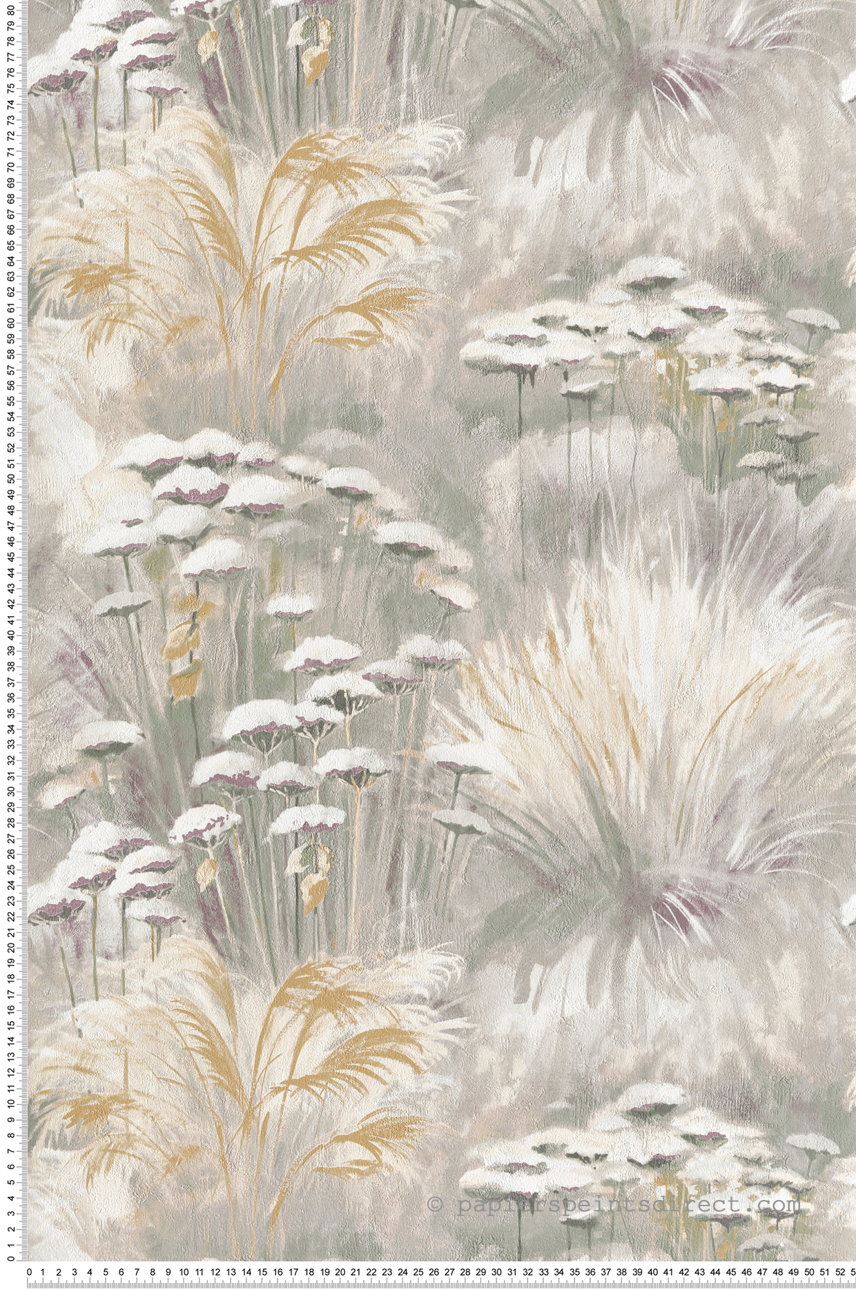 Papier peint Fleur Plante Oyat vert gris - Sentier des Dunes de Casadéco | Réf. SENT200947606