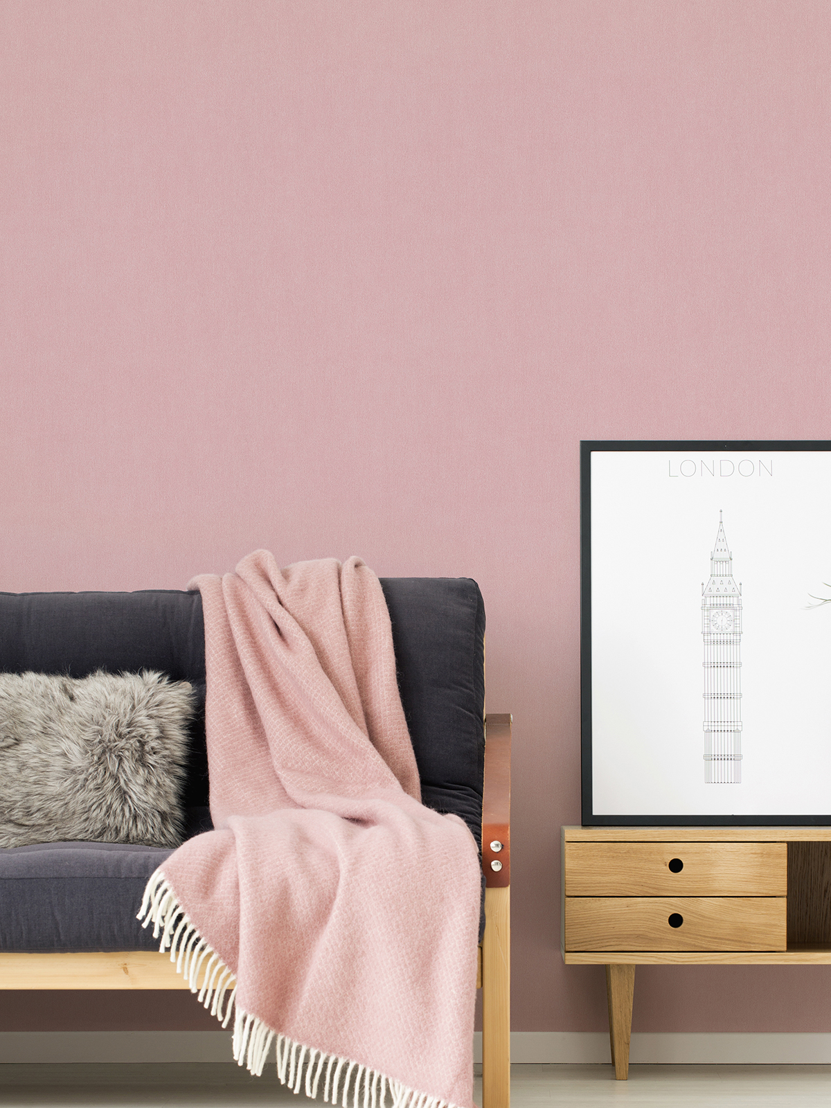 Papier peint Uni Lisse rose pale - Dream Flowery de Architects Paper | AMB Réf. 3836-62