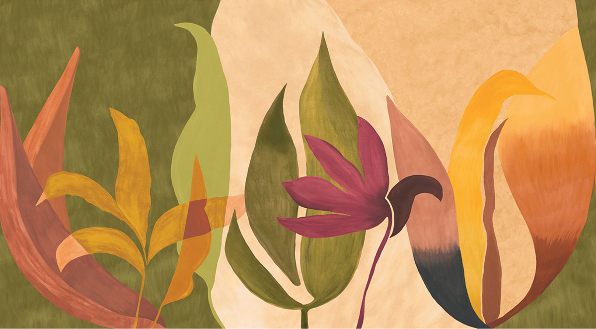 Papier peint Panoramique Nature Grandiose Nahua kaki ocre - Casa Azul de Casamance | Réf. CAS-76343772