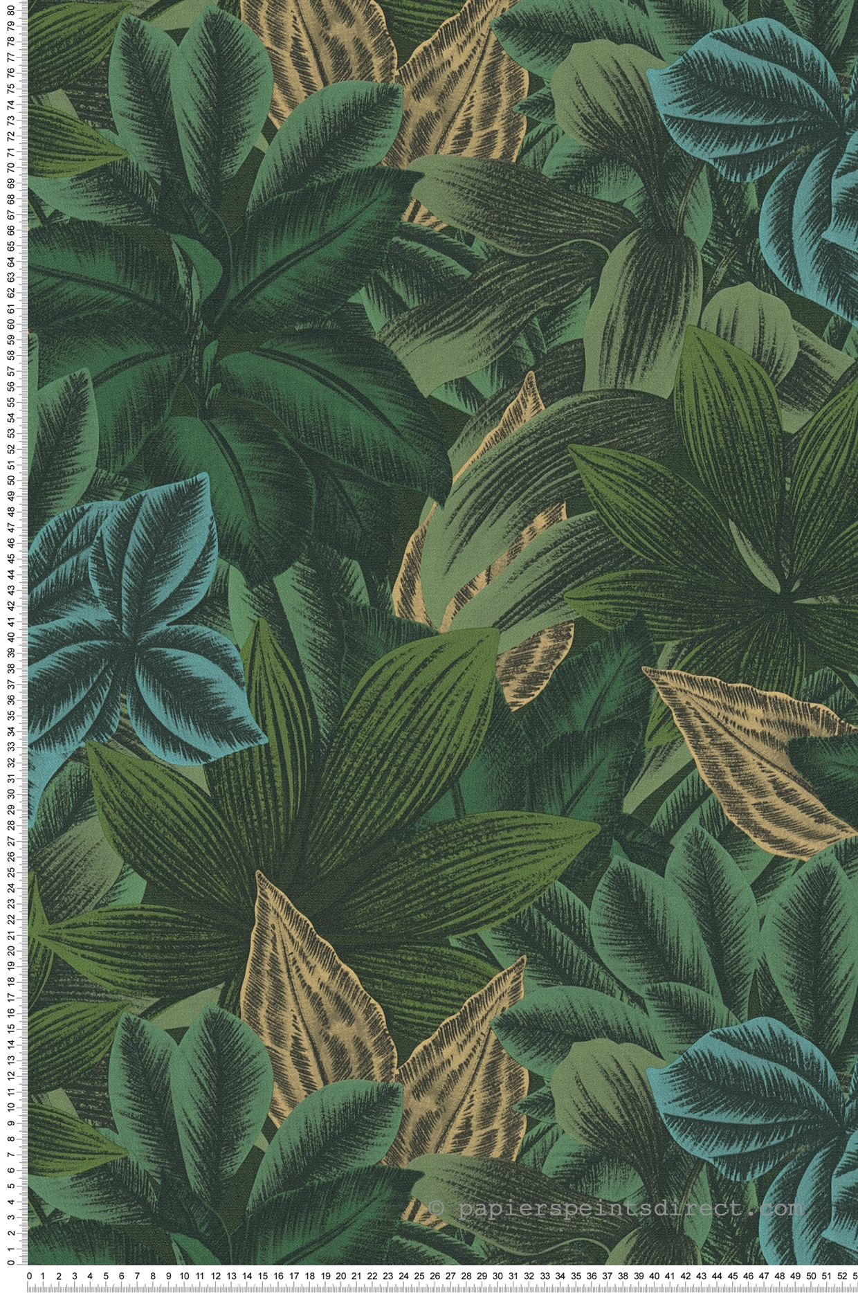 Papier peint Tropical Feuille Léa vert - Metropolitan Stories 3 d'A.S. Création | Réf. AS-392224