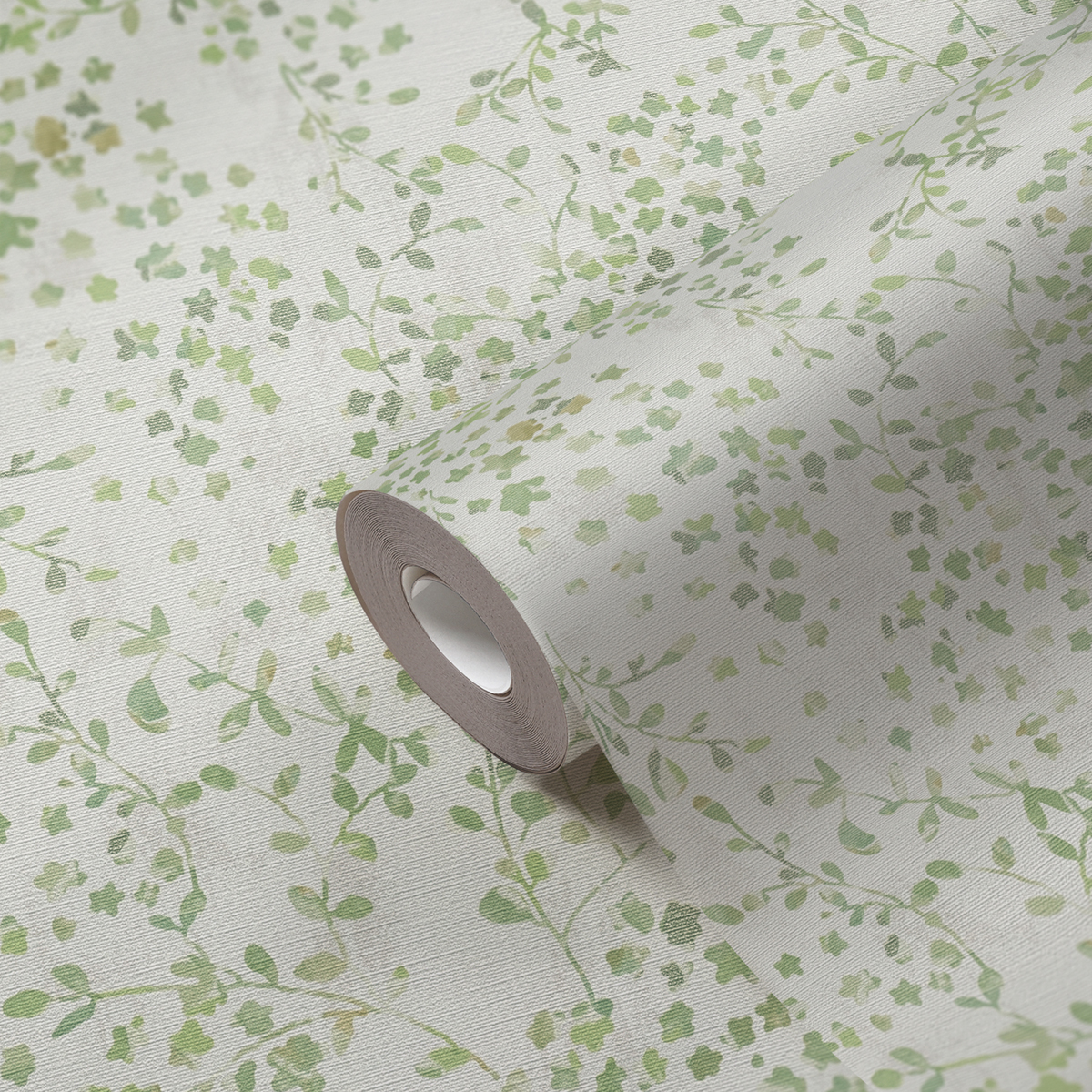 Papier peint Fleur Minimaliste Semis vert métallisé - Aquarell Dreams d'A.S. Création AMB2| Réf. AS-397472