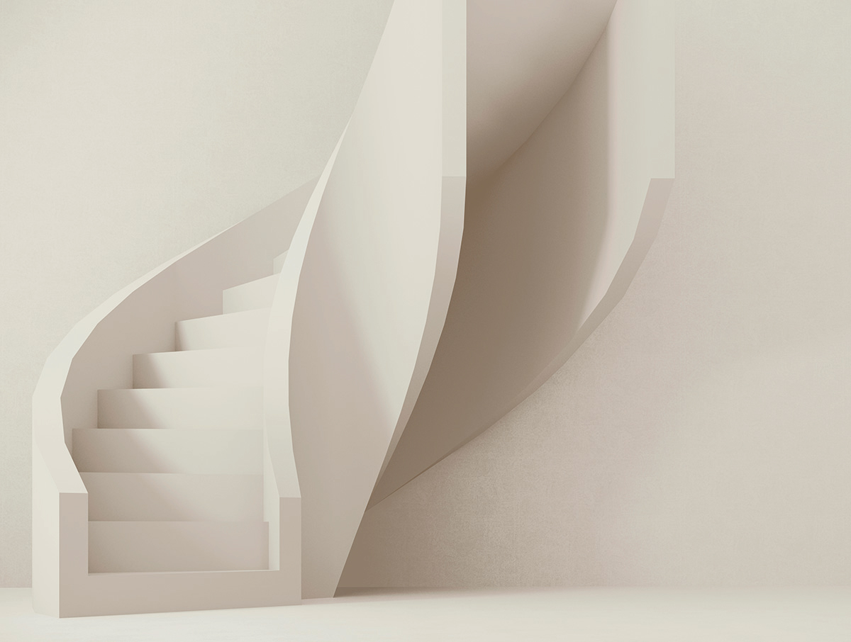 Papier peint panoramique Escalier Colimaçon blanc - Reality 4 de Lutèce | Réf. LTC-51221407