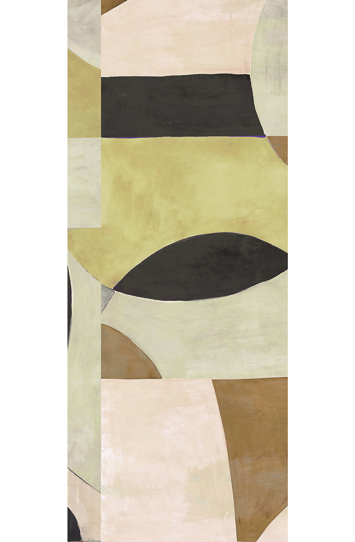 Papier peint panoramique Géométrique Patina vert citron - A H260 - Wall Designs IV de Masureel | Réf. MAS-DG4ILA1031-260