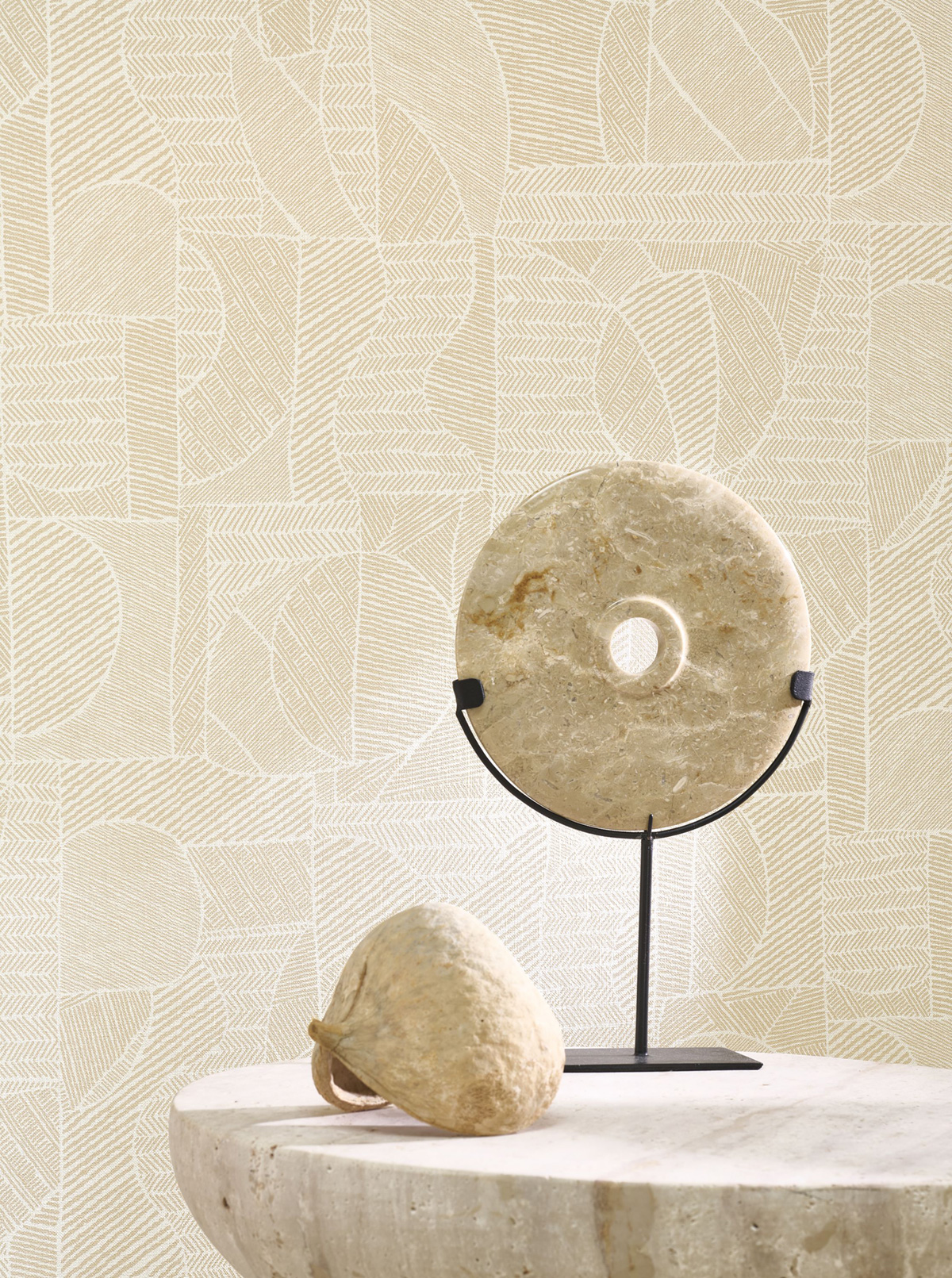Papier peint Ethnique Motif Baman sable - Matera de Casadéco AMB2| Réf. MATA201161177