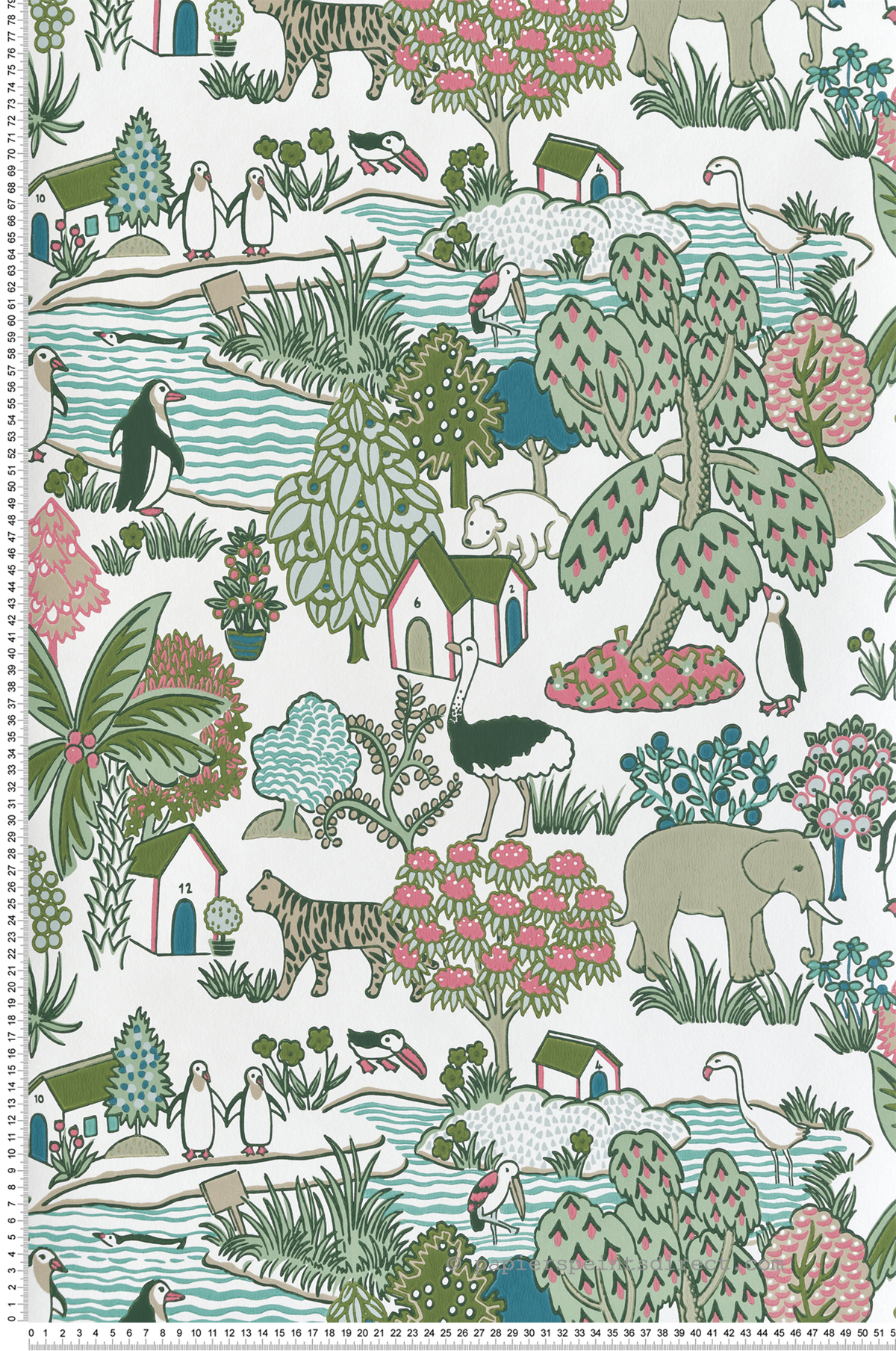 Papier peint Animal Kingdom Puck - Storybook Papers de Little Greene | Réf. 0231ANPUCKZ