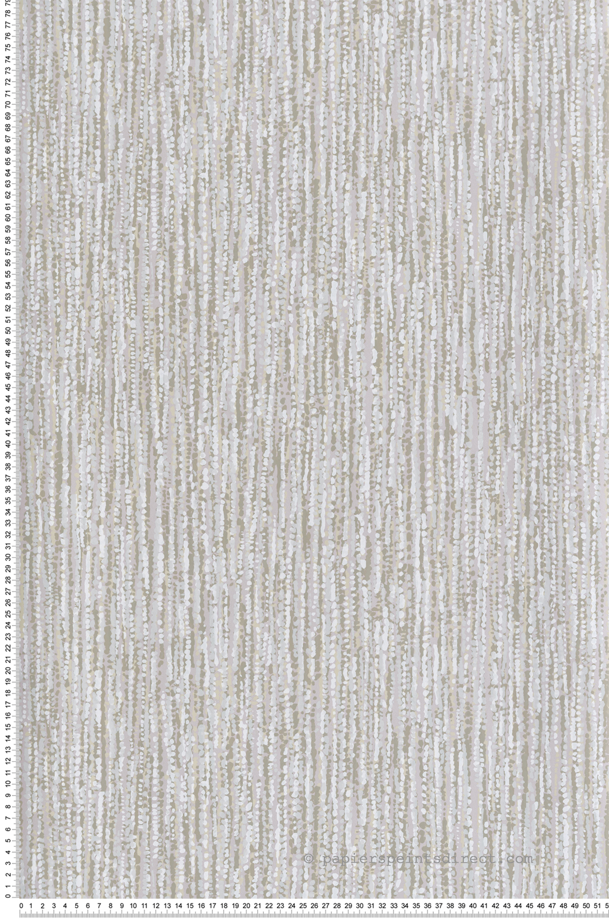 Papier peint Ligne Pointillée Corliss gris vert de gris - Harmony de Lutèce | Réf. LTC-FD27152