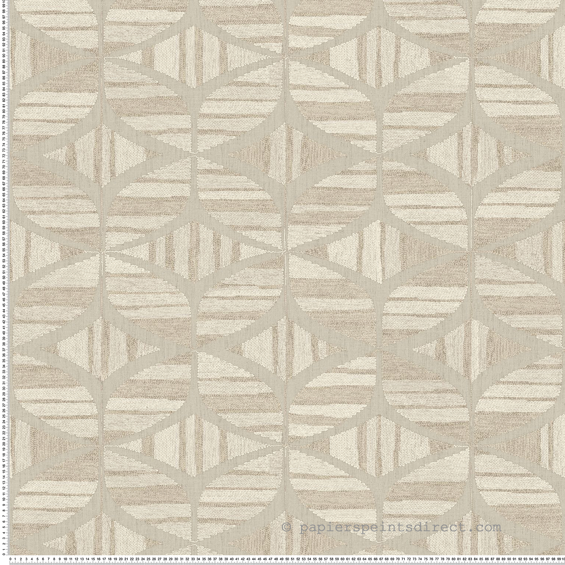 Papier peint Géométrie Tressée Filandra opaline - Broderies de Casamance | Réf. CAS-76982242