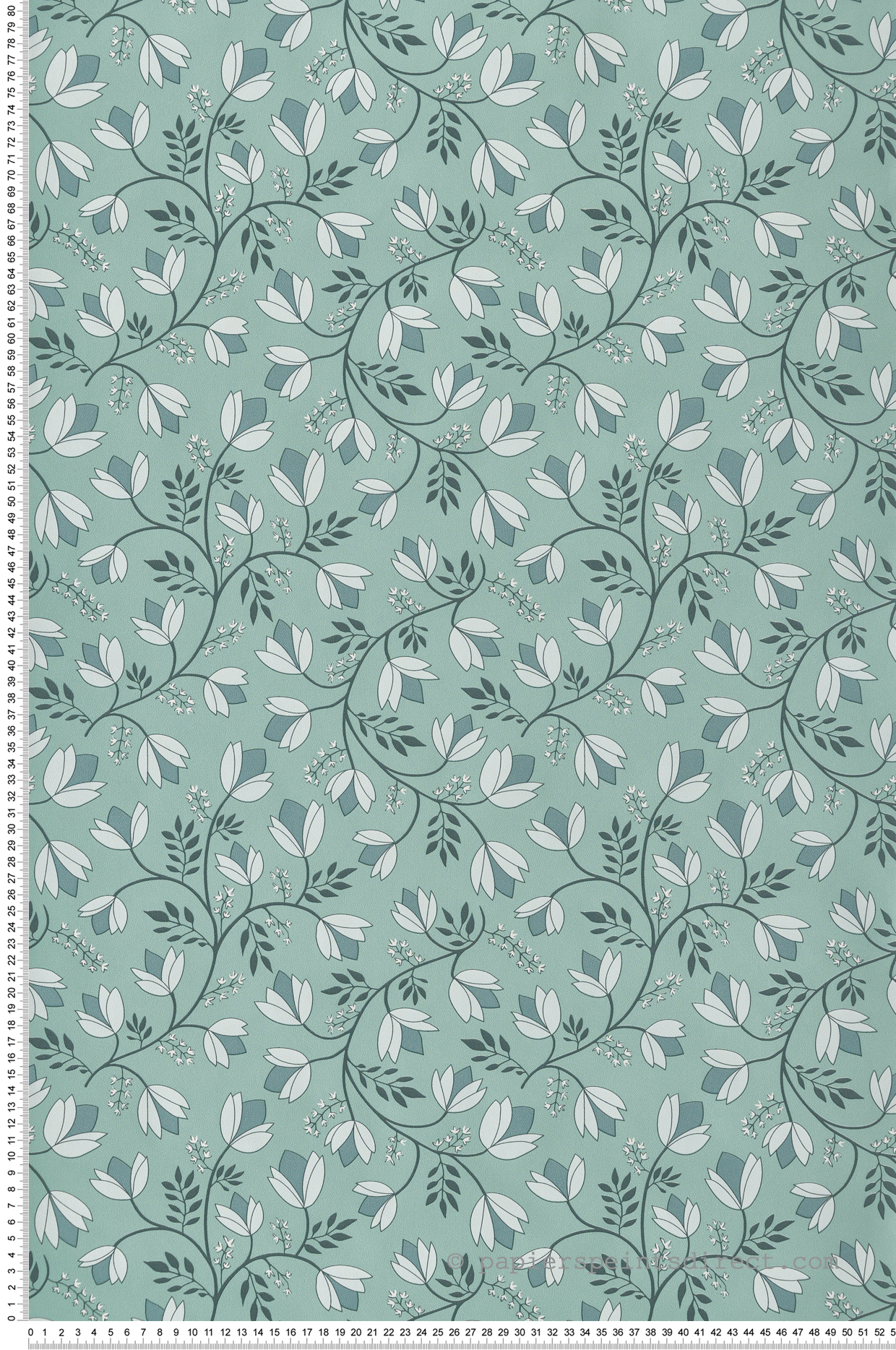 Papier peint Vintage Fleur Country vert - Les Essentiels de Lutèce | Réf. LTC-51213604