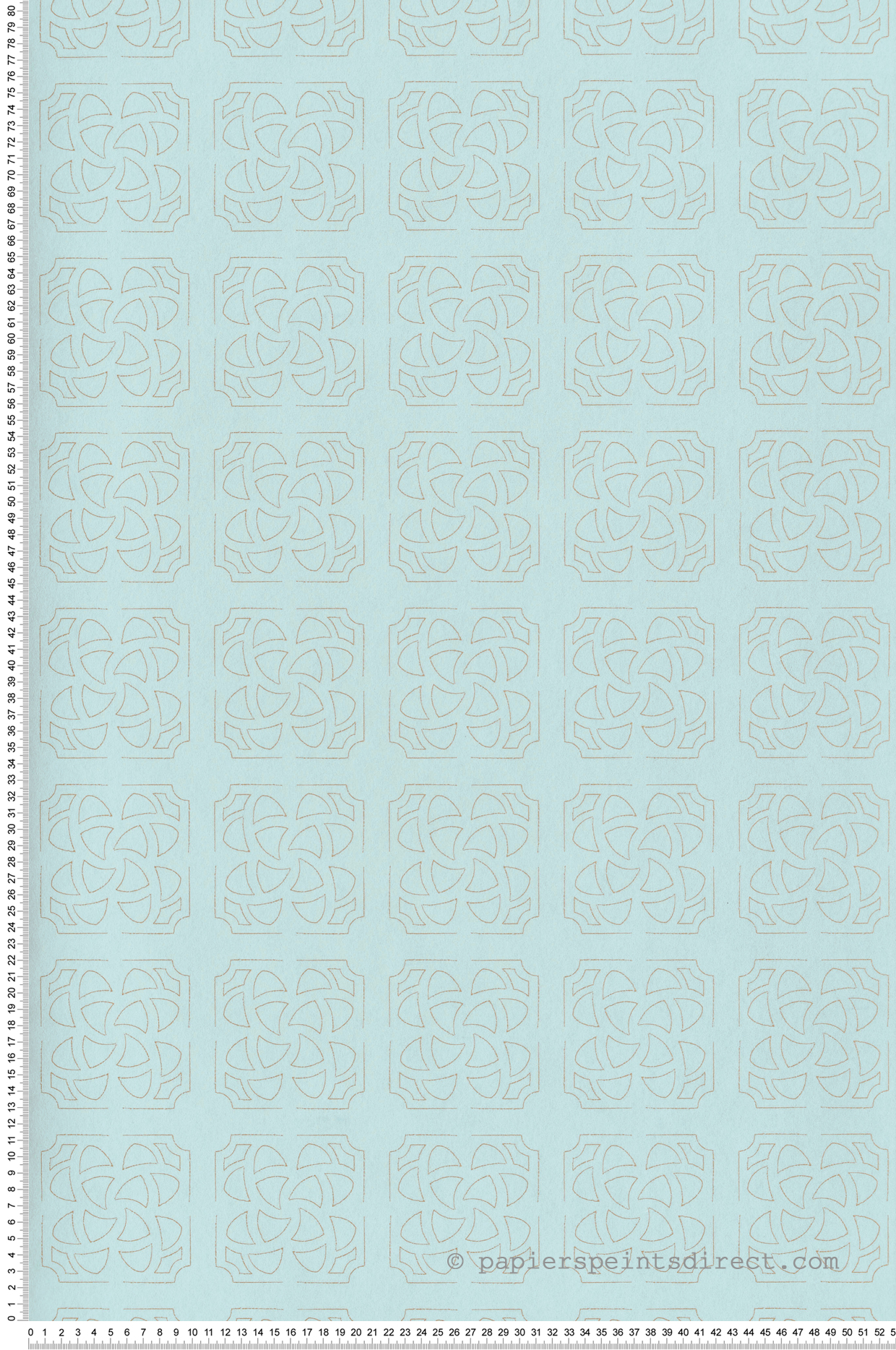 Papier peint Mosaïque Hortus bleu ciel - Botanica de Casadéco | Réf. BOTA85936139