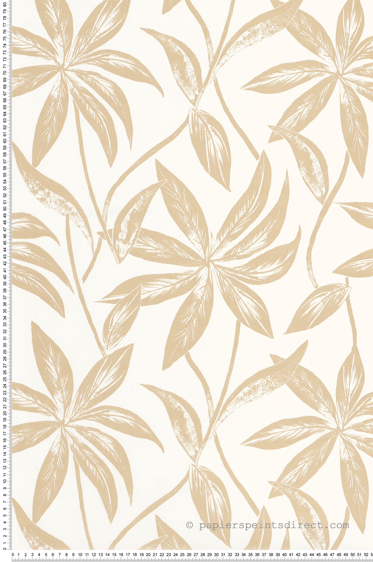 Papier peint Feuille Paradisio beige irisé - L'Epopée de Casélio | Réf. EPO103701000