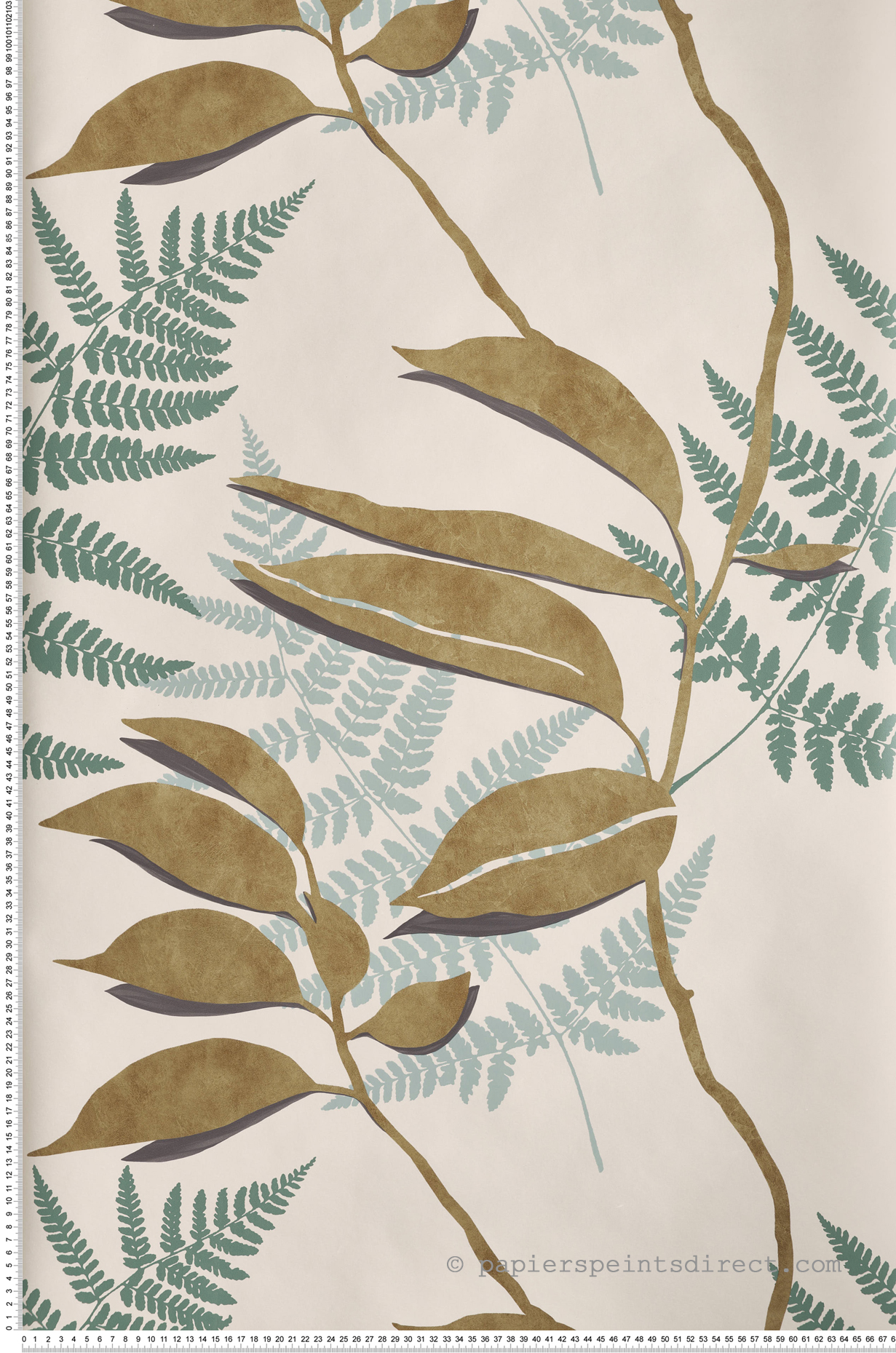 Papier peint Feuille d'Or beige - Folium de Osborne & Little | Réf. OSB-W7331-04