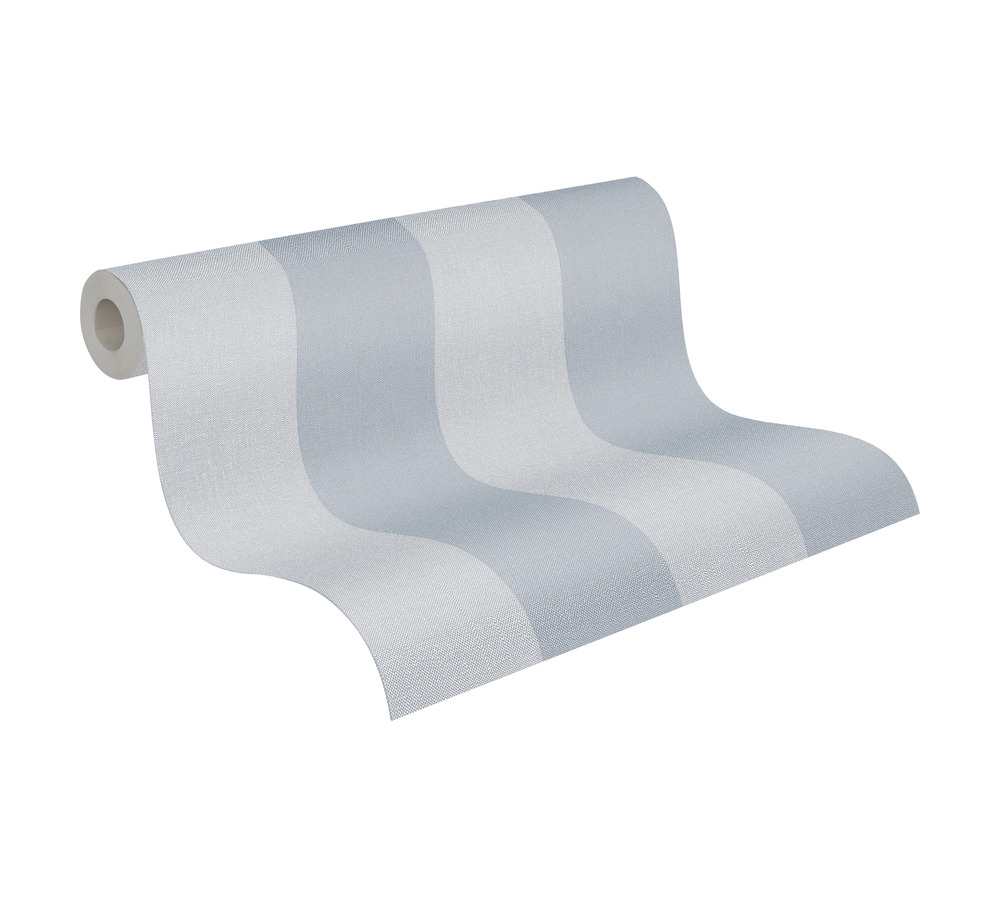 Papier peint Rayure Verticale bleu gris - Pure Elegance d'A.S. Création AMBR | Réf. AS-397997