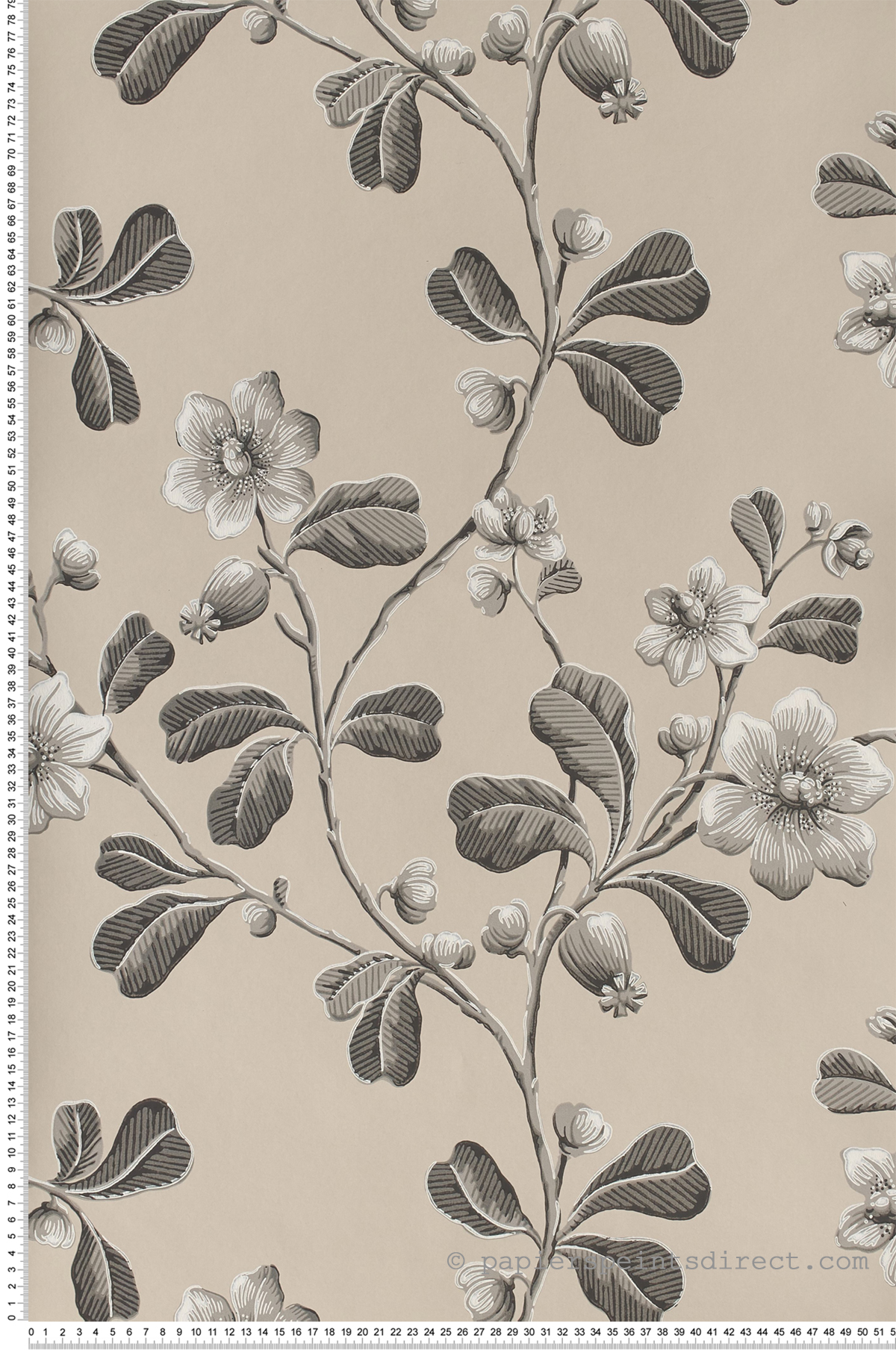Broadwick St noir - Papier peint London Wallpapers IV de Little Greene