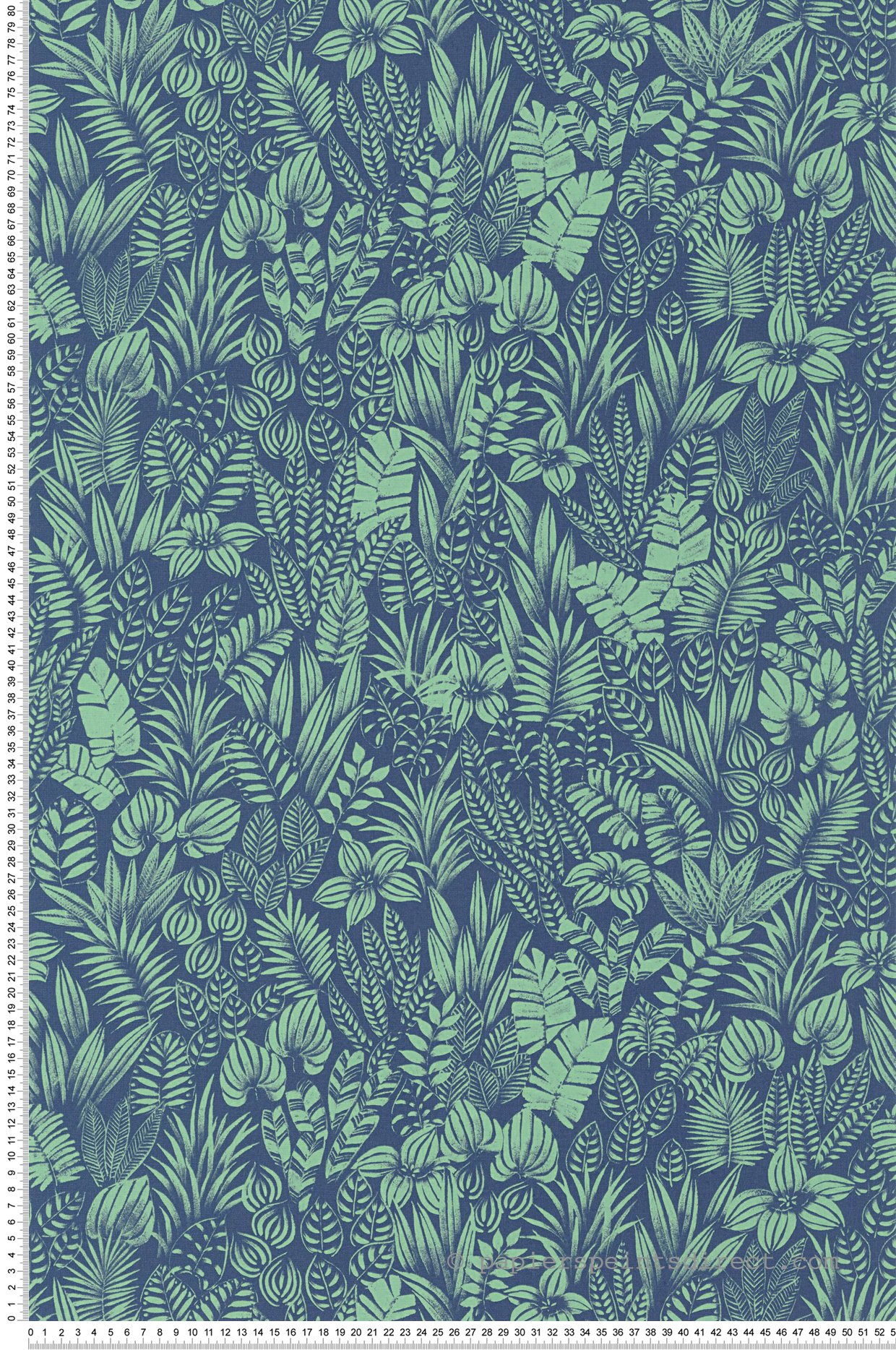 Papier peint Jungle Napa Valley indigo menthe - California de Casadéco | Réf. CALF88826767