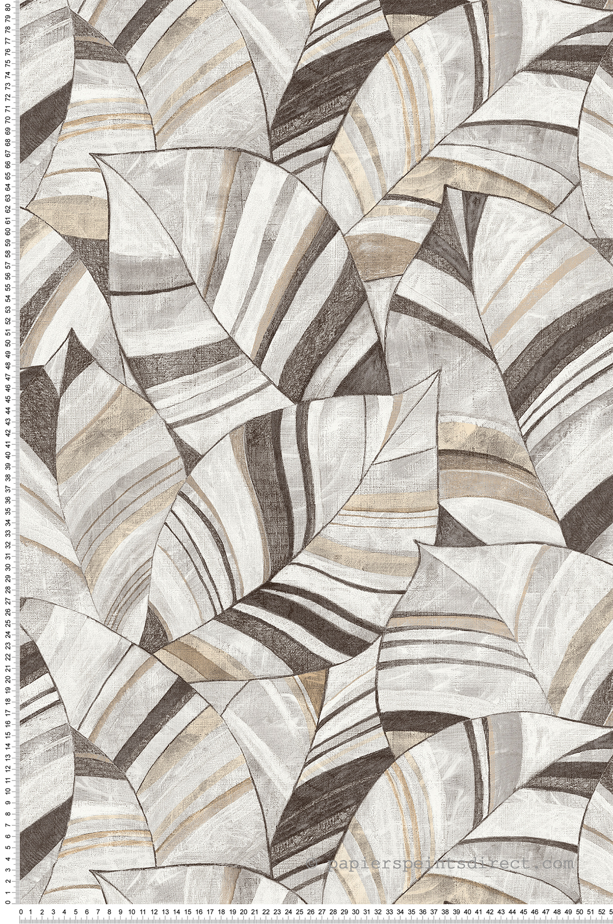 Papier peint Feuillage Nature gris beige - Vancouver de Montecolino | Réf. MC-SY27560
