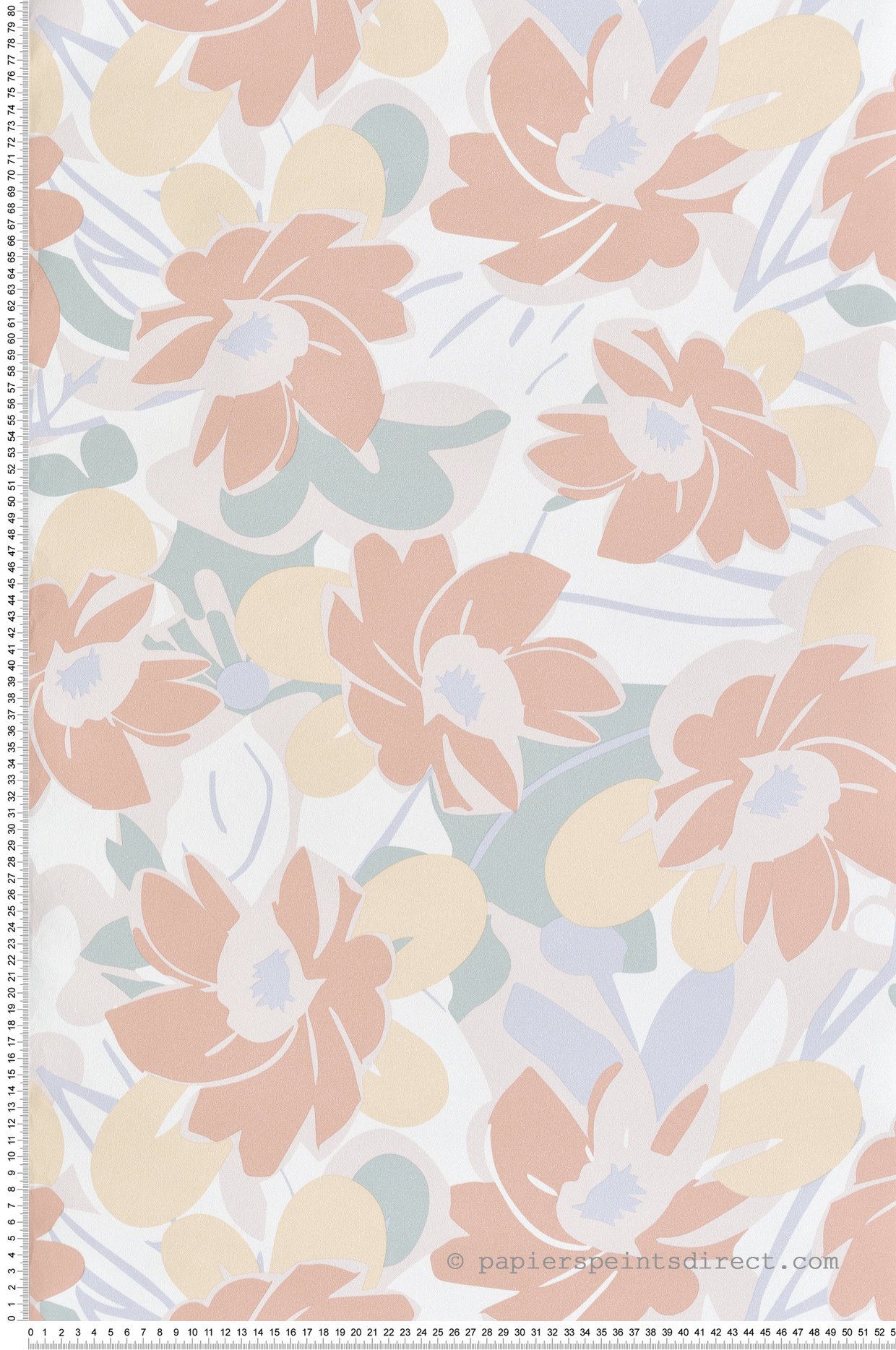 Papier peint Fleuri Tropimass saumon - Les Essentiels de Lutèce | Réf. LTC-51244205