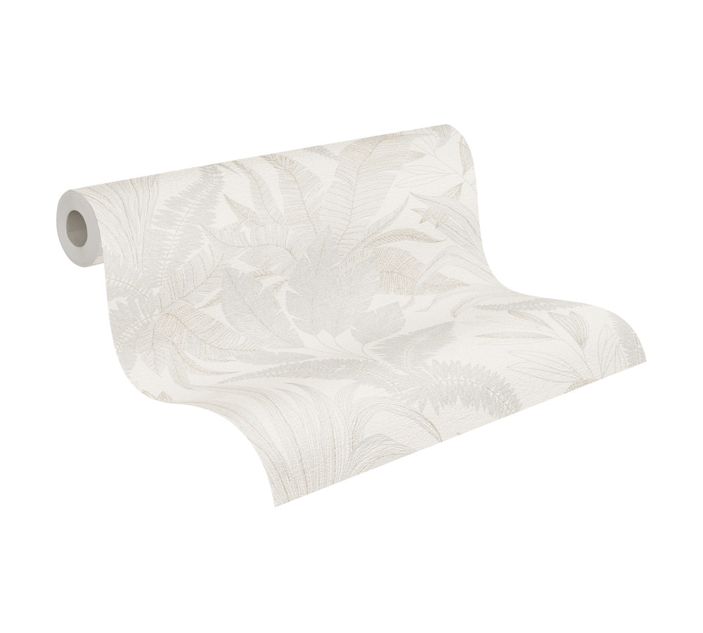 Papier peint Feuilles Nature Discrète lin - Stories of Life d'A.S. Création AMB4 | Réf. AS-396542