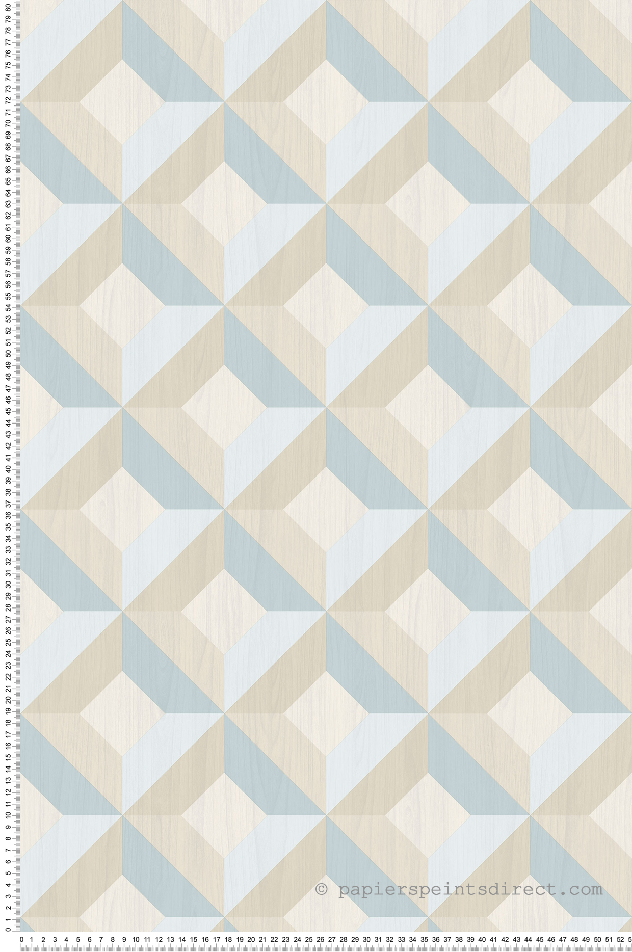 Papier peint 3D Bois bleu - Style Cuisine 3 de Lutèce | Réf. LTC-CK36618