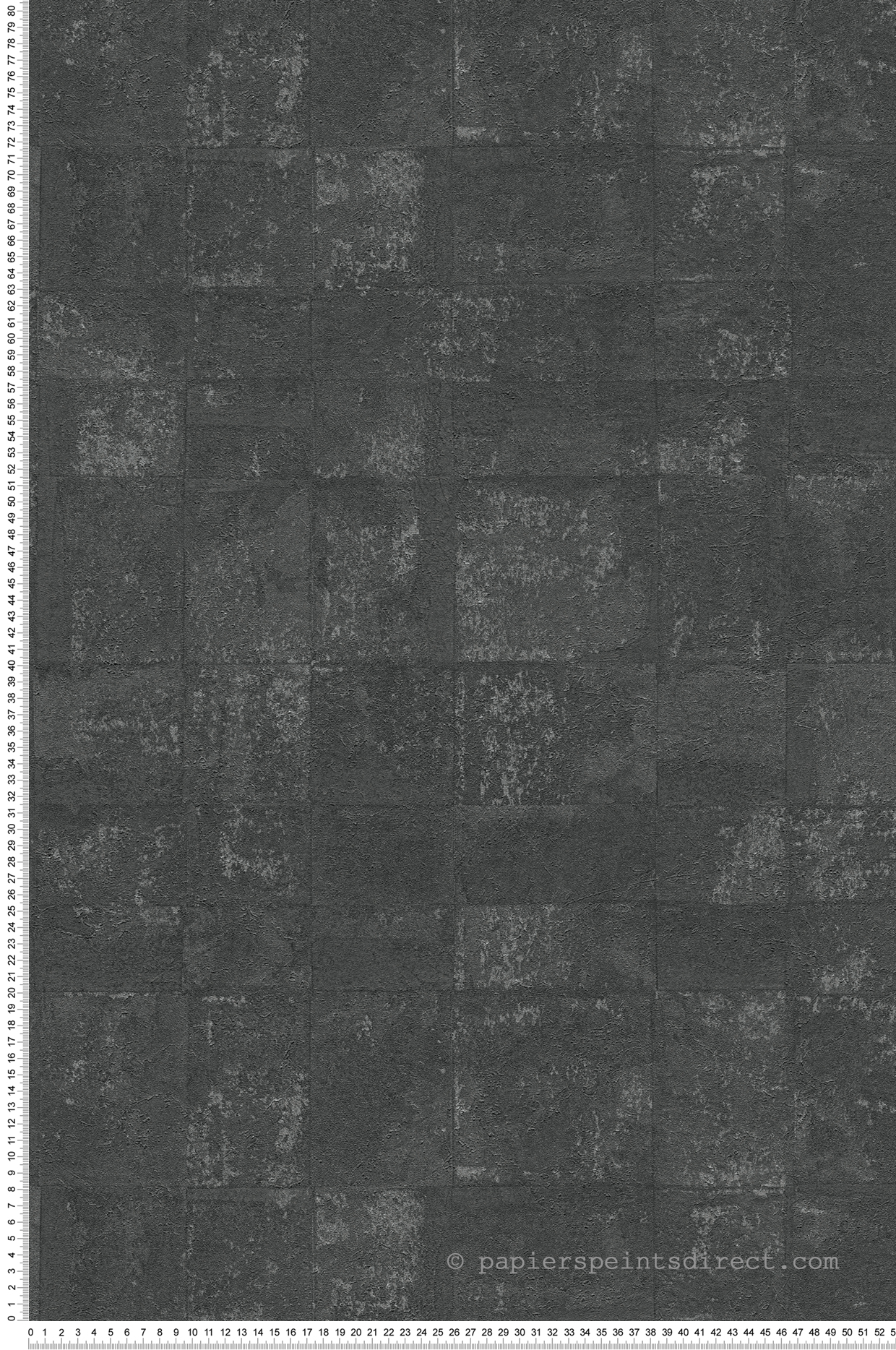 Papier peint Dalle Béton Géométrique noir argenté - Stories of Life d'A.S. Création | Réf. AS-396714