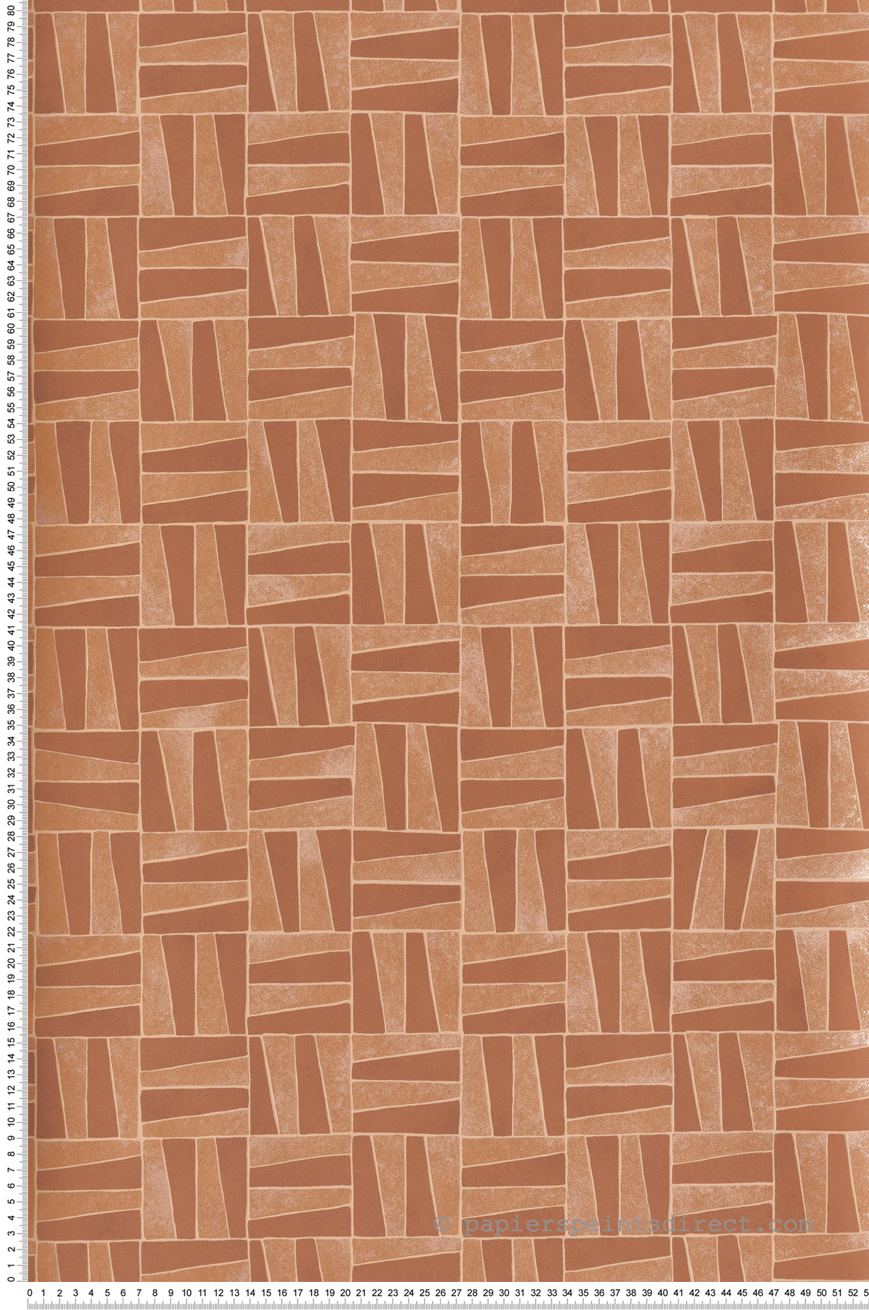 Papier peint Dalle Graphique terracotta métallisé - Mysa de Masureel | Réf. MAS-YSA202