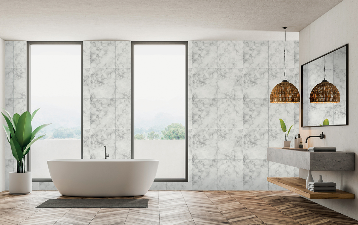 Papier peint Carrelage Marbre gris - Reality 4 de Lutèce | Réf. LTC-51220619