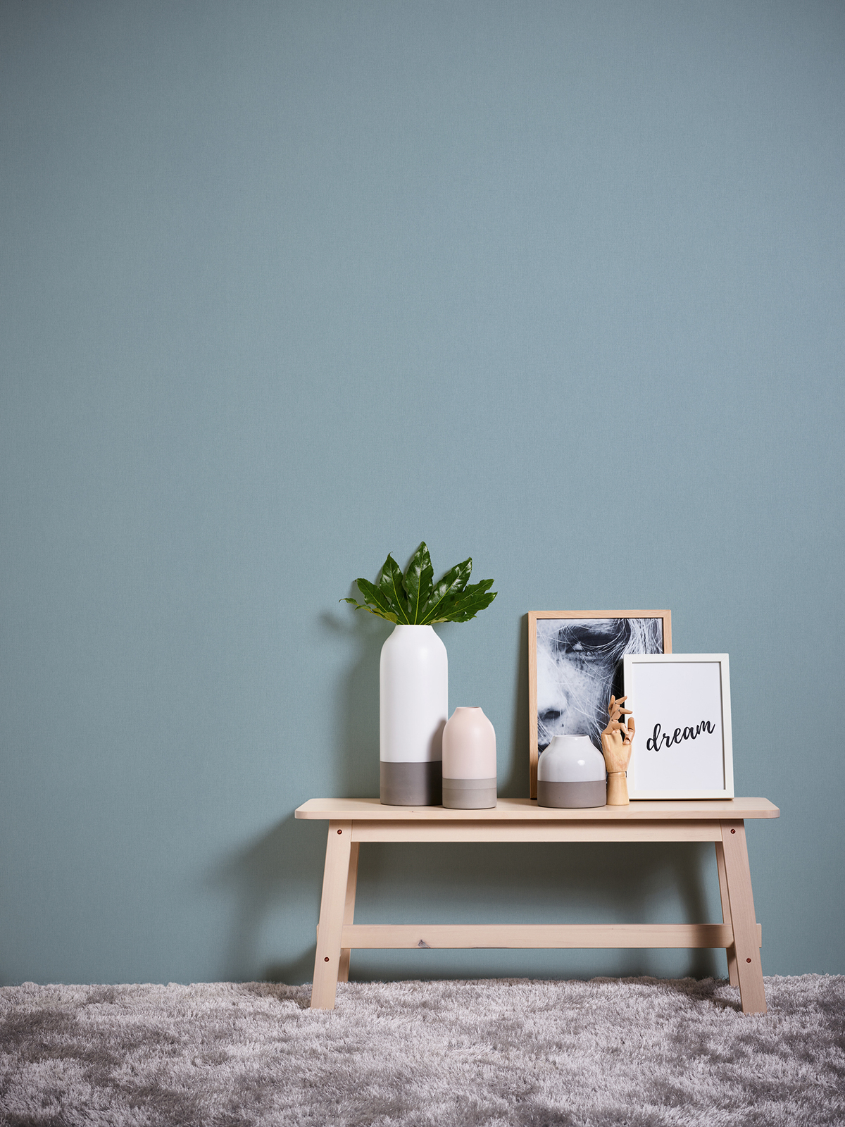 Papier peint Faux Uni tacheté bleu céleste - Jungle Chic d'Architects Paper | AMB Réf.  37702-7