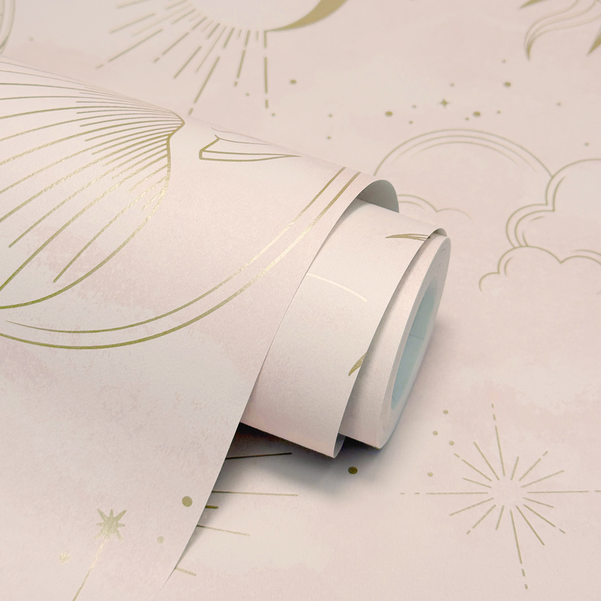 Papier peint Soleil Mystique Contemporain beige rosé doré - Imagine de Lutèce ROLL | Réf. LTC-DL27588