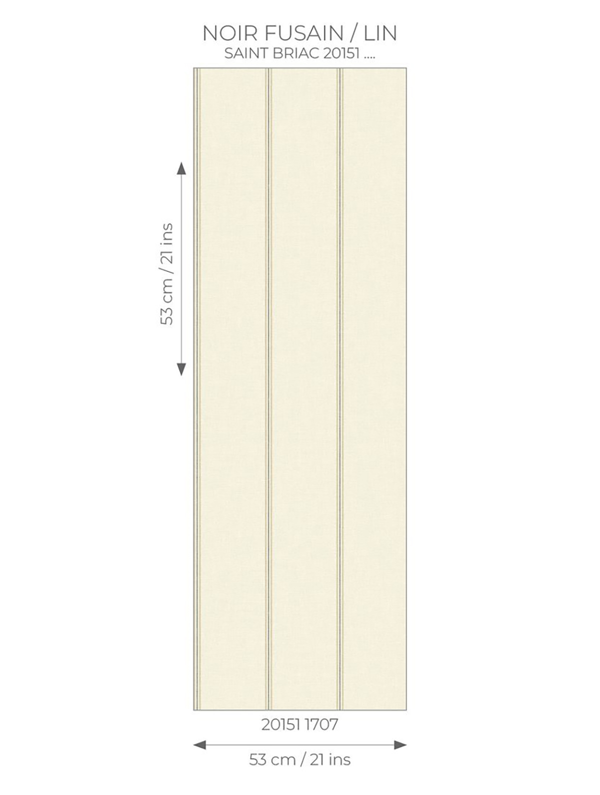 Papier peint Rayure Vintage Saint Briac lin gris - Seaside de Casadéco AMB7 | Réf. SEAS201511707