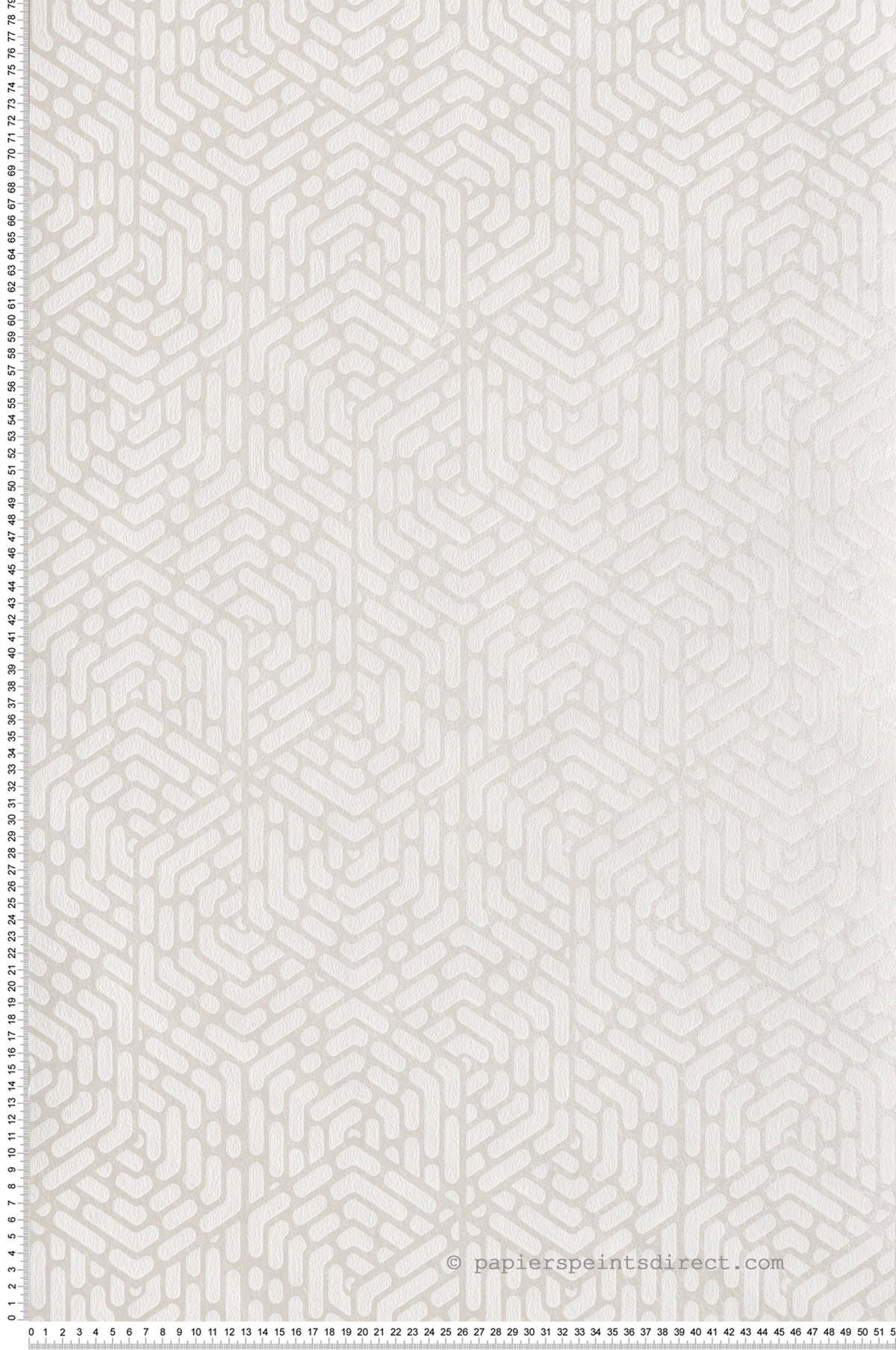 Papier peint Géométrique Hexagone ivoire irisé - Willow d'Initiales | Réf. INI-00814804