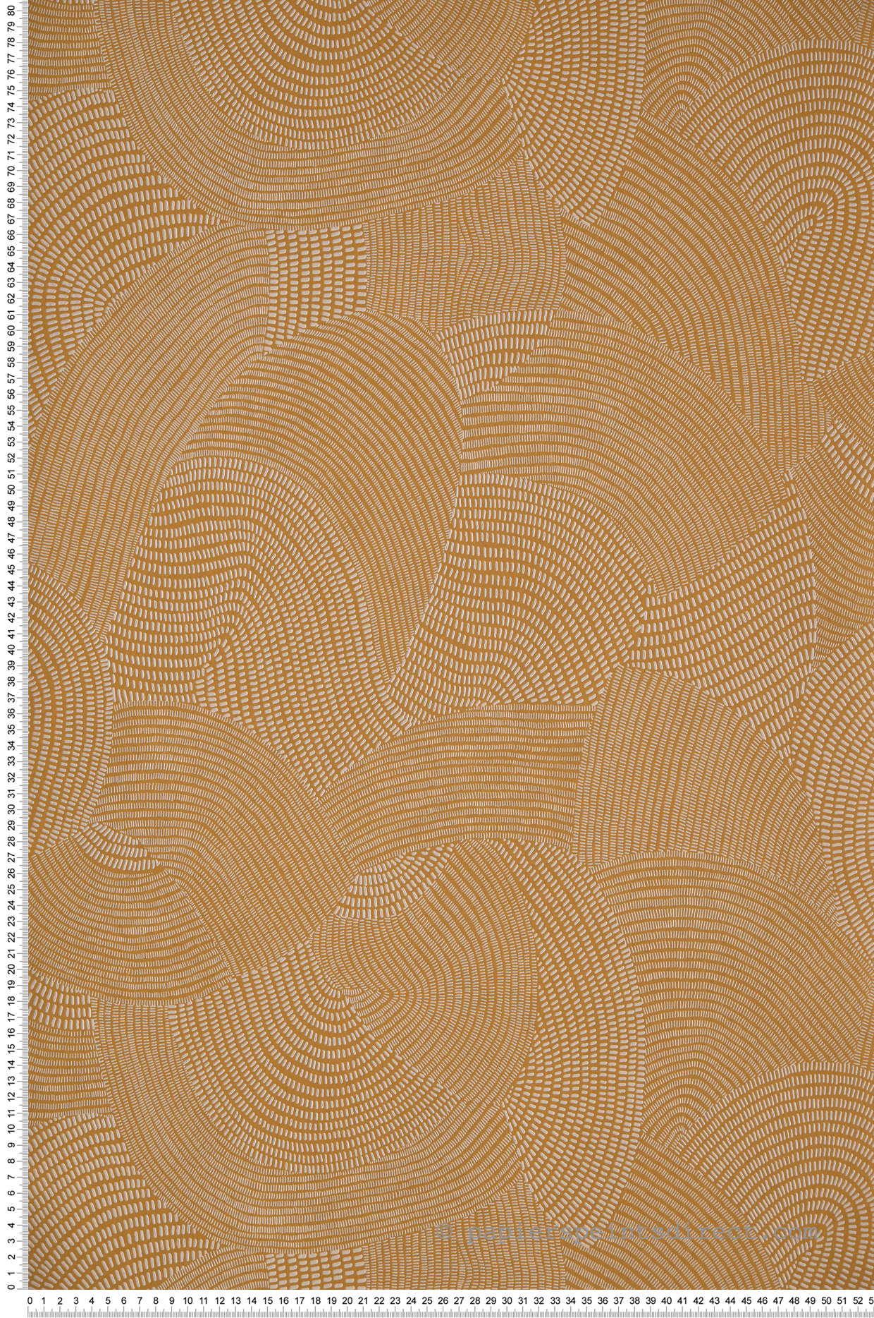 Papier peint ethnique Tjala Jaune Ocre - Nangara de Casadéco | Réf. NANG84412315