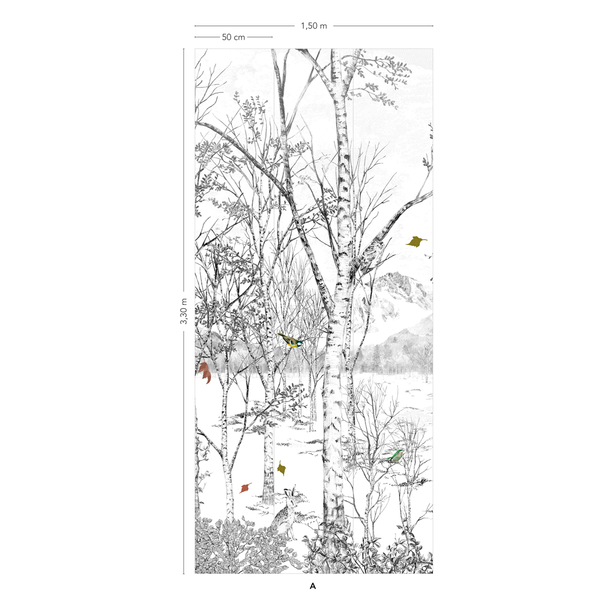 Papier peint panoramique Forêt Nunavut Naturel A - 1/2/3 - Isidore Leroy