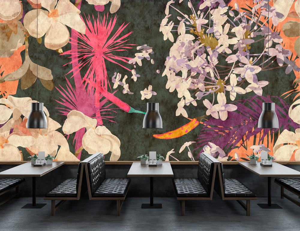 Papier peint panoramique Fleurs Vintage bouquet 2 - Référence DD114117 - Intissé 200g/m2 - Standard 500 x 270