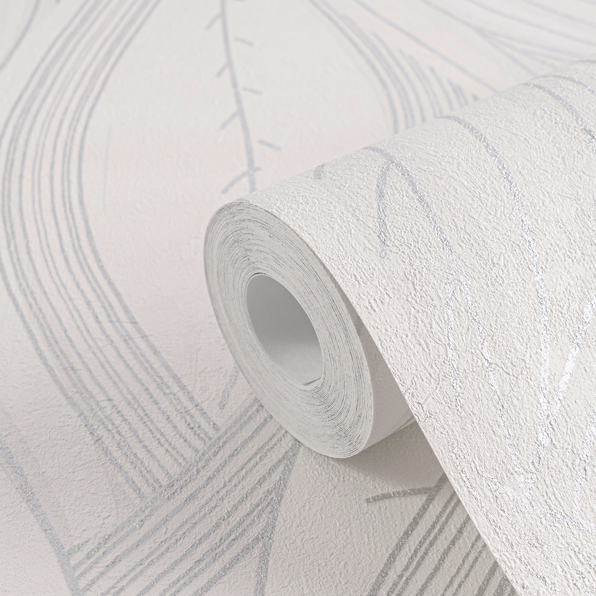 Papier peint Feuille Vague craie argenté - Metropolitan Stories 4 Hot Spots d'A.S. Création AMB5| Réf. AS-786555