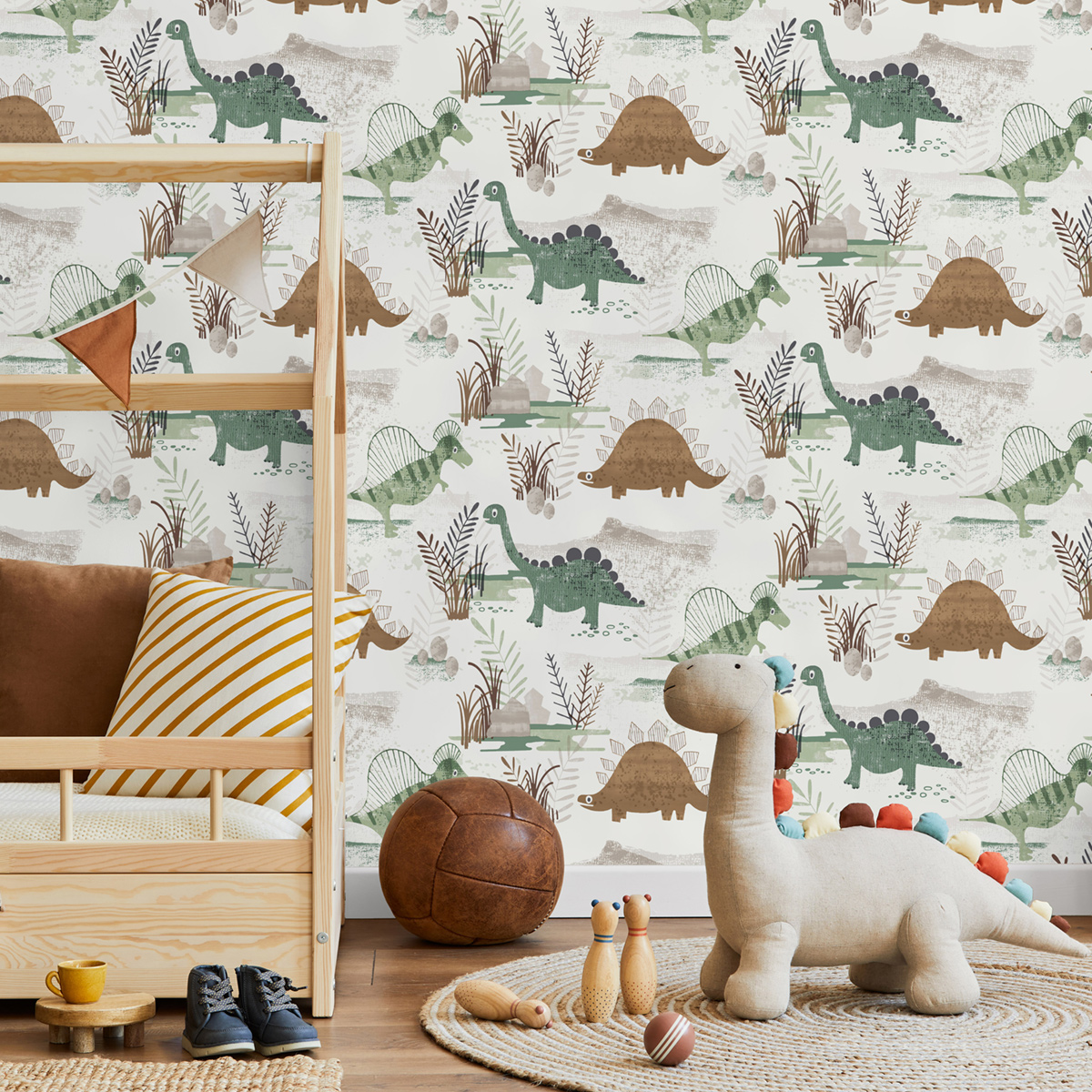 Papier peint Dinosaure Enfant vert - Imagine de Lutèce AMB2 | Réf. LTC-DL27544