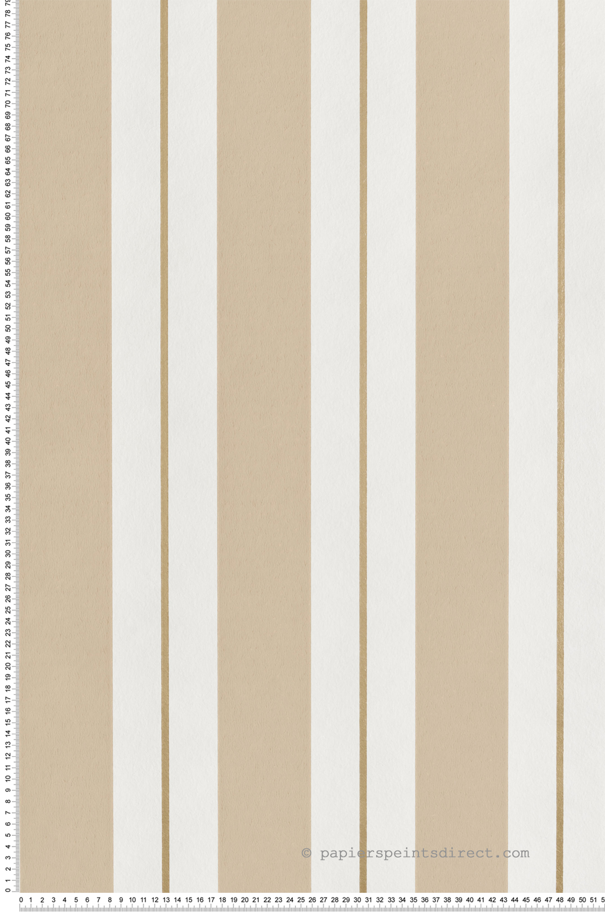 Papier peint Rayure Classique Bramante vanille doré - Alberti d'Osborne & Little | Réf. OSB-W7980-04